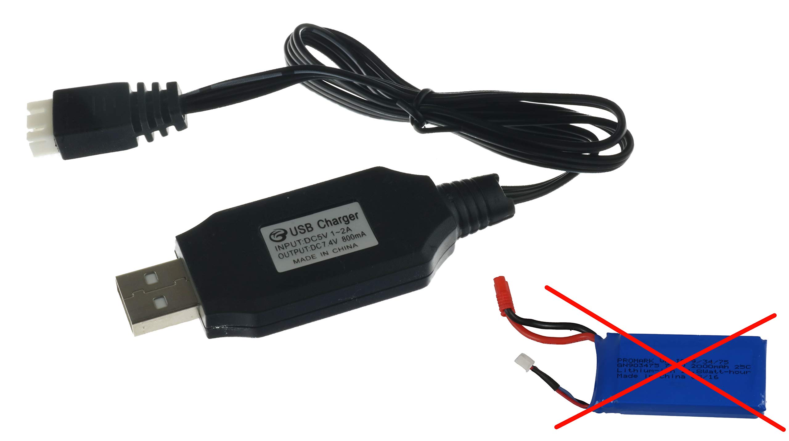 7.4V Drone Battery Charger for Protocol Stealth One Drone - Fast DC Charging for Aerial Photography & FPV Racing