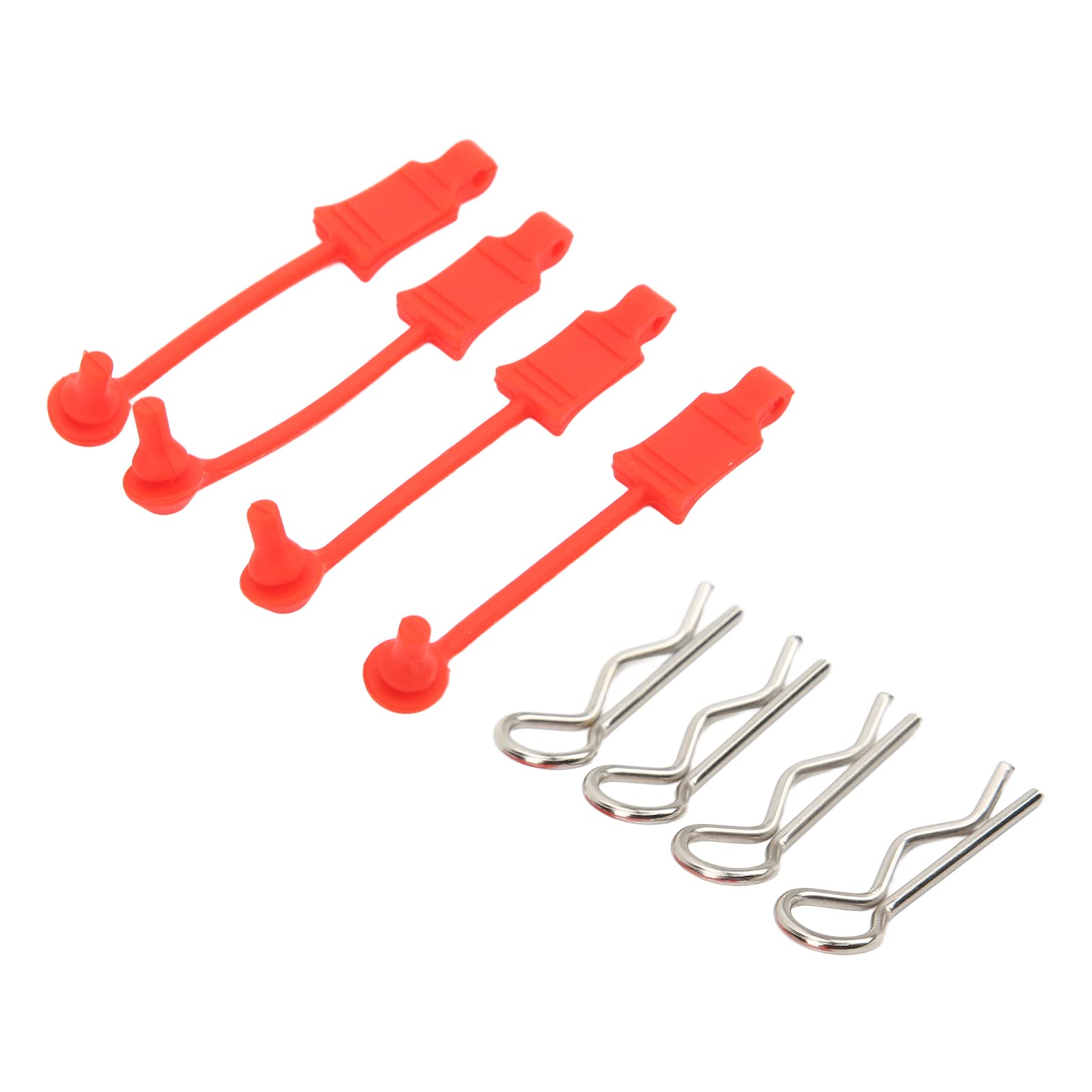 High-Quality RC Car Body Clip Retainers - Durable Rubber & Steel RC Body Shell Clips Upgrade Parts - Easy Installation Handle Design for Tenacity DB - Perfect for RC Car Enthusiasts & Hobbyists (Red) - Ideal for Off-Road Racing, RC Car Maintenance & Custom Upgrades