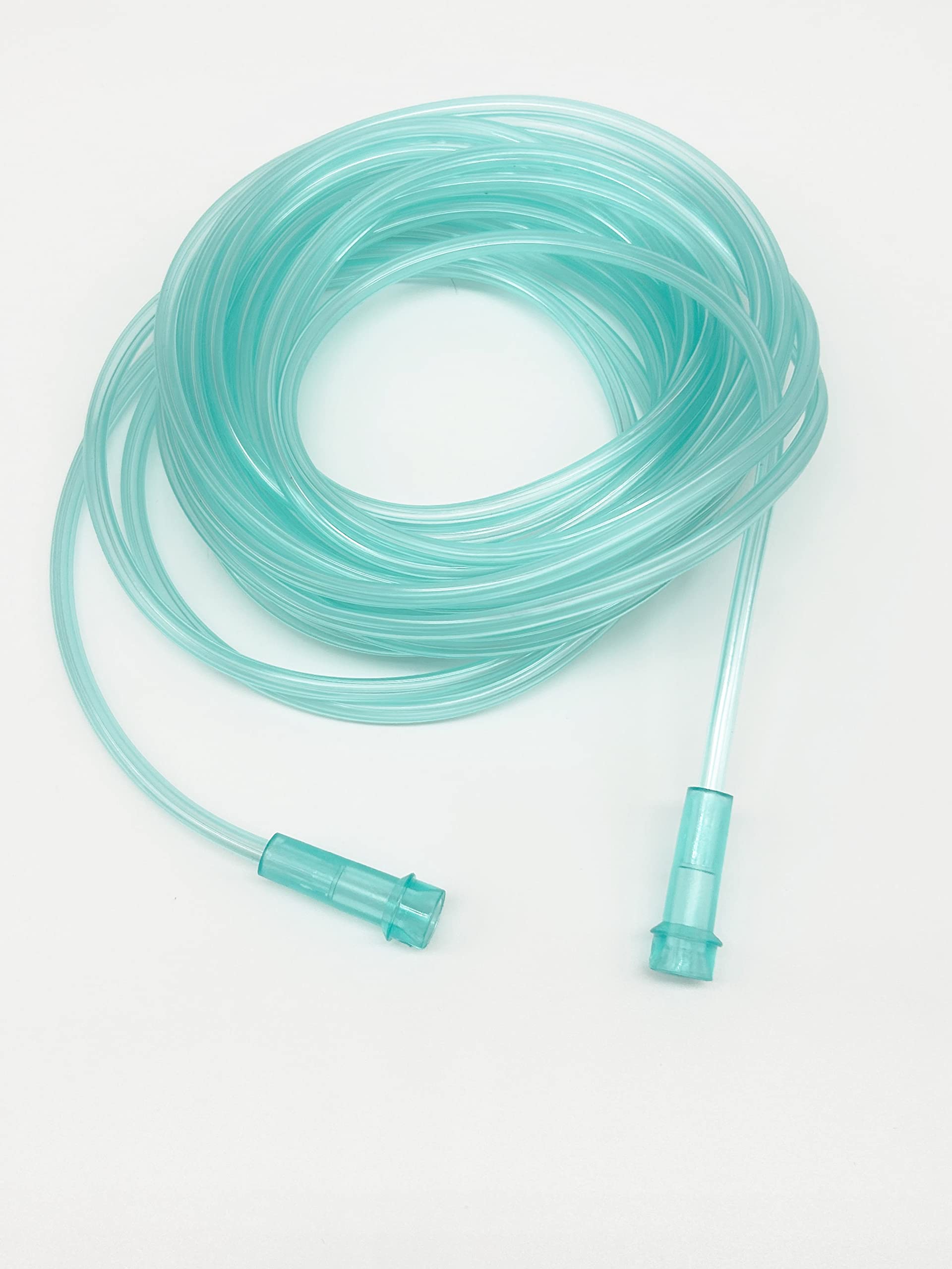 Crush-Resistant Oxygen Tubing 25ft - 5 Pack Green Medical Grade Oxygen Supply Tube for Home & Portable Oxygen Concentrators - Ideal for COPD Patients, Elderly Care & Hospital Use