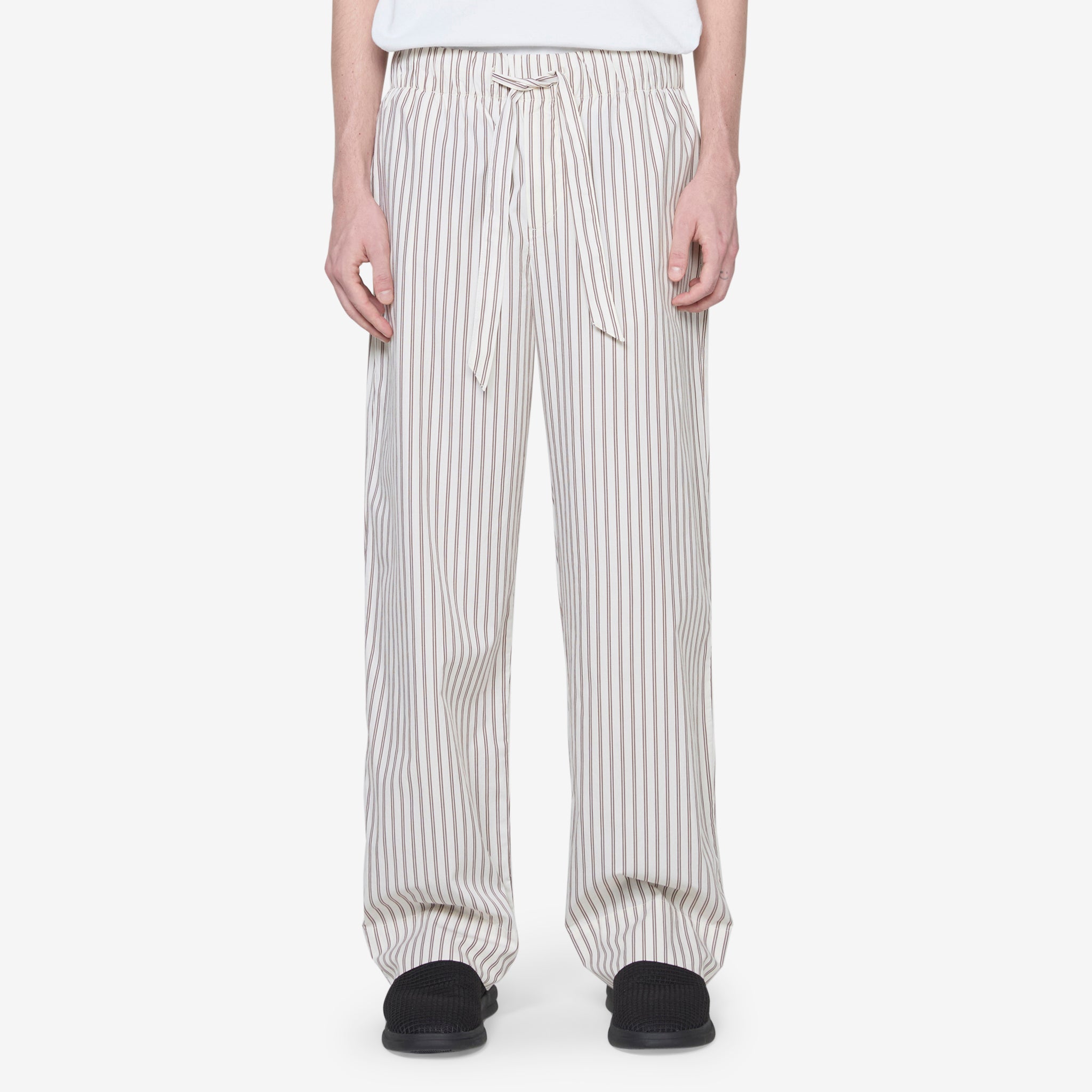 Comfortable Cotton Poplin Pajama Pants for Women - Hopper Stripes Design | Soft Sleepwear & Lounge Pants for Relaxing at Home