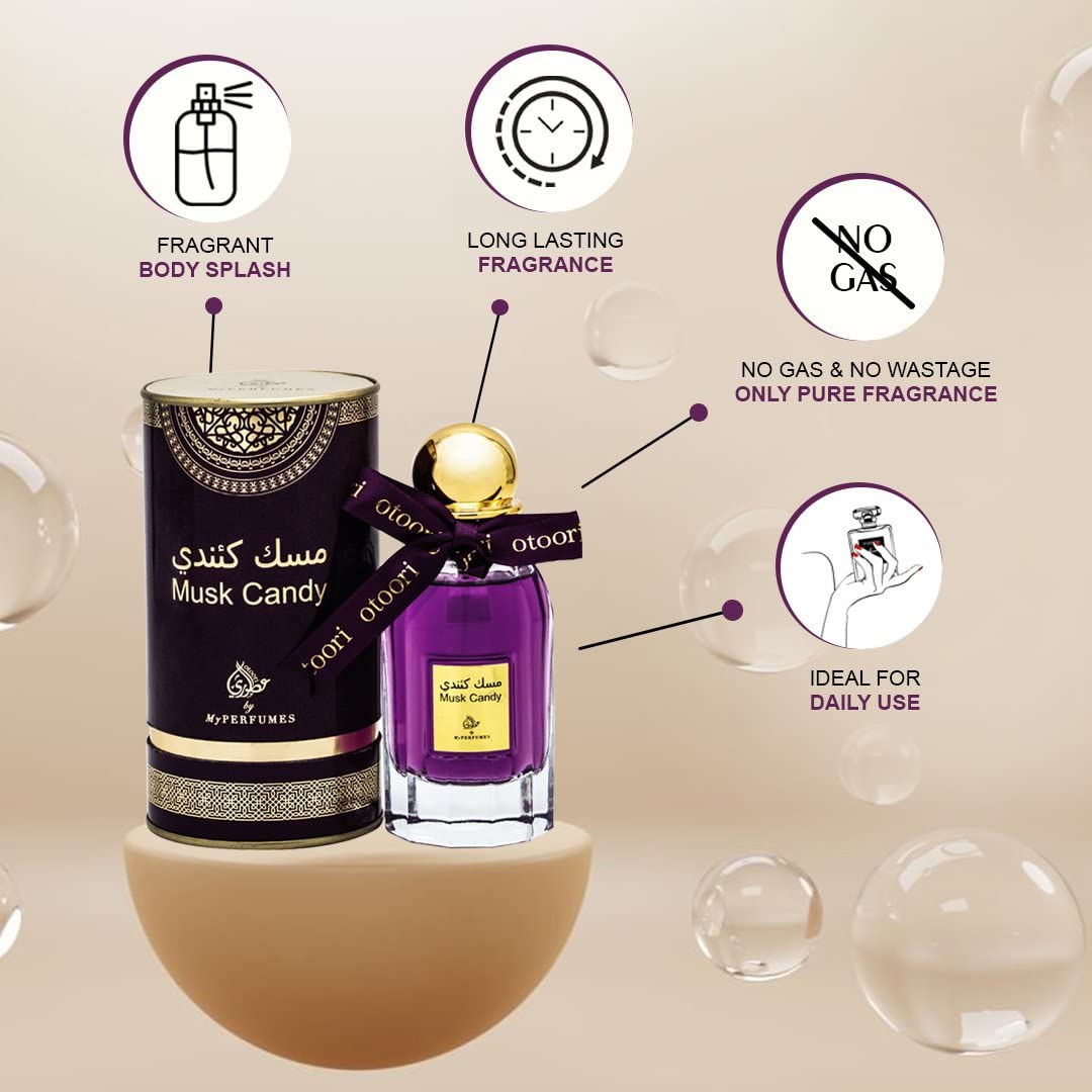 Otoori Musk Candy Eau De Parfum - Unisex Fragrance for Men & Women | 80ml Long-Lasting Perfume | Perfect for Date Night, Office & Special Occasions