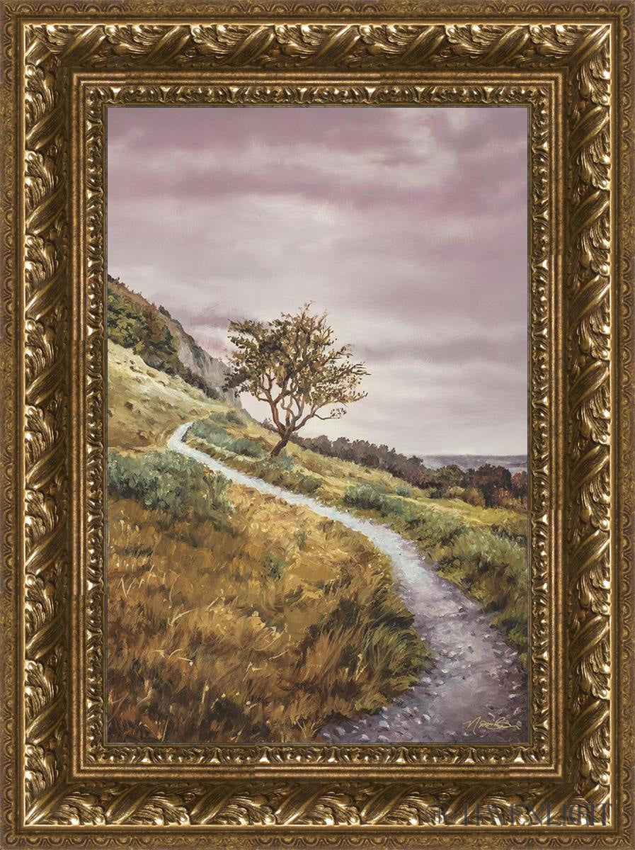 Broken Path Mountain Top Wall Art - Handmade Boho Decor for Living Room, Bedroom & Office - Inspirational Nature Landscape Painting for Home Decor