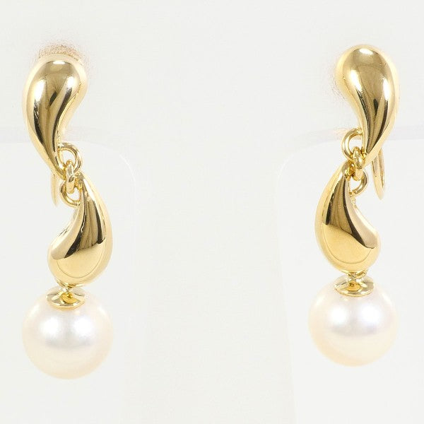 18K Yellow Gold Pearl Earrings for Women - Classic Elegant Jewelry Gift for Wedding, Anniversary & Special Occasions