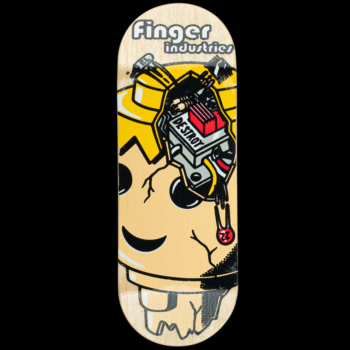 Finger Industries Professional Fingerboard Deck - Mini Skateboard for Tricks & Stunts - Perfect for Kids, Teens & Adults - Great for Office, Home & School Fun