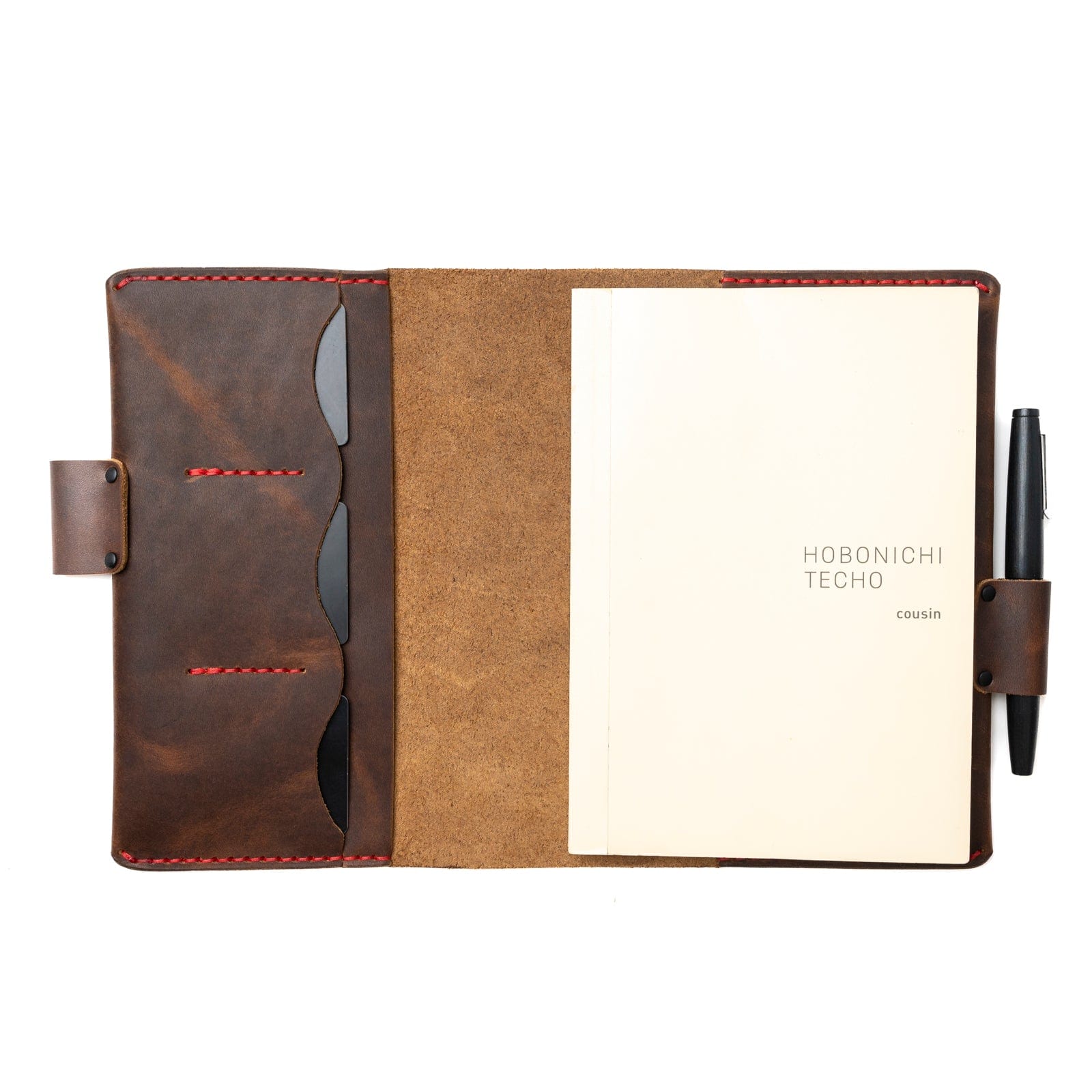 Premium Genuine Leather Hobonichi Cousin Notebook Cover - A5 Size, Durable & Stylish Planner Cover for Daily Journaling, Planning, and Note-Taking - Perfect for Office, School, and Travel Use