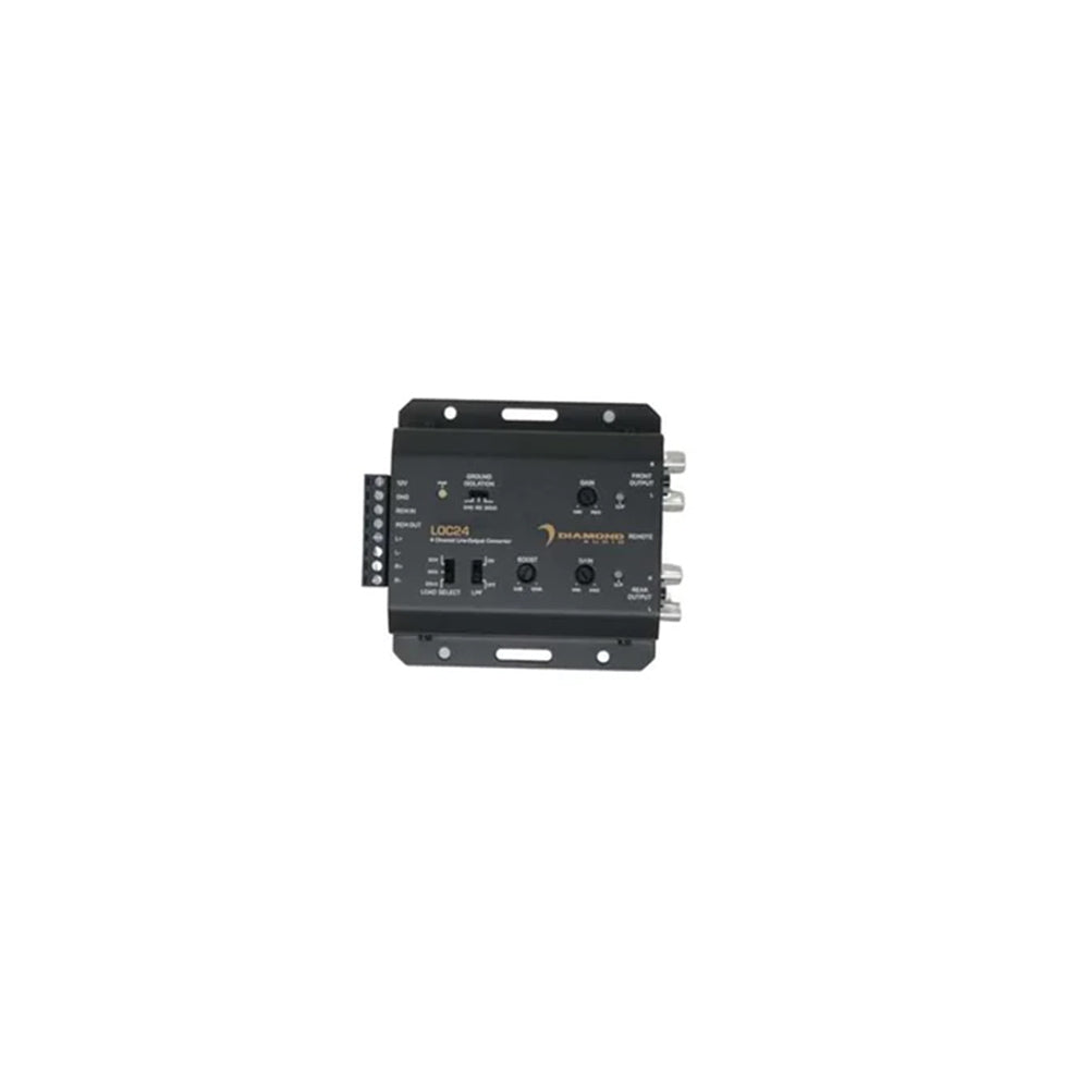 Diamond Audio LOC24 4 Channel (2 Input / 4 Output) Line Output Converter for Car Audio System - High Quality Sound Signal Adapter for Amplifiers & Subwoofers