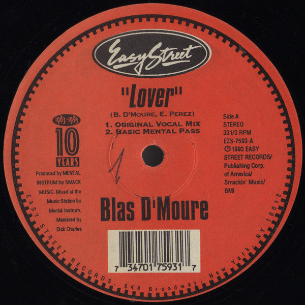 Blas D'Moure – Lover Easy Street Records EZS7593 – Vinyl LP Record for Music Collectors & Jazz Enthusiasts – Perfect for Home Listening & Gift Giving