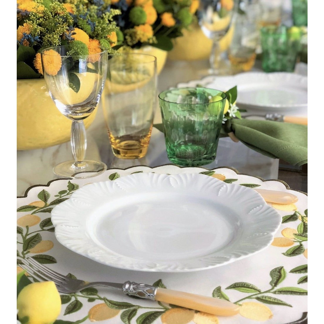 Ocean White Bread & Butter Plate Set - Elegant 8-Inch Porcelain Appetizer Plates for Breakfast, Tea Party & Dessert Serving - Perfect for Home, Restaurant & Wedding Use