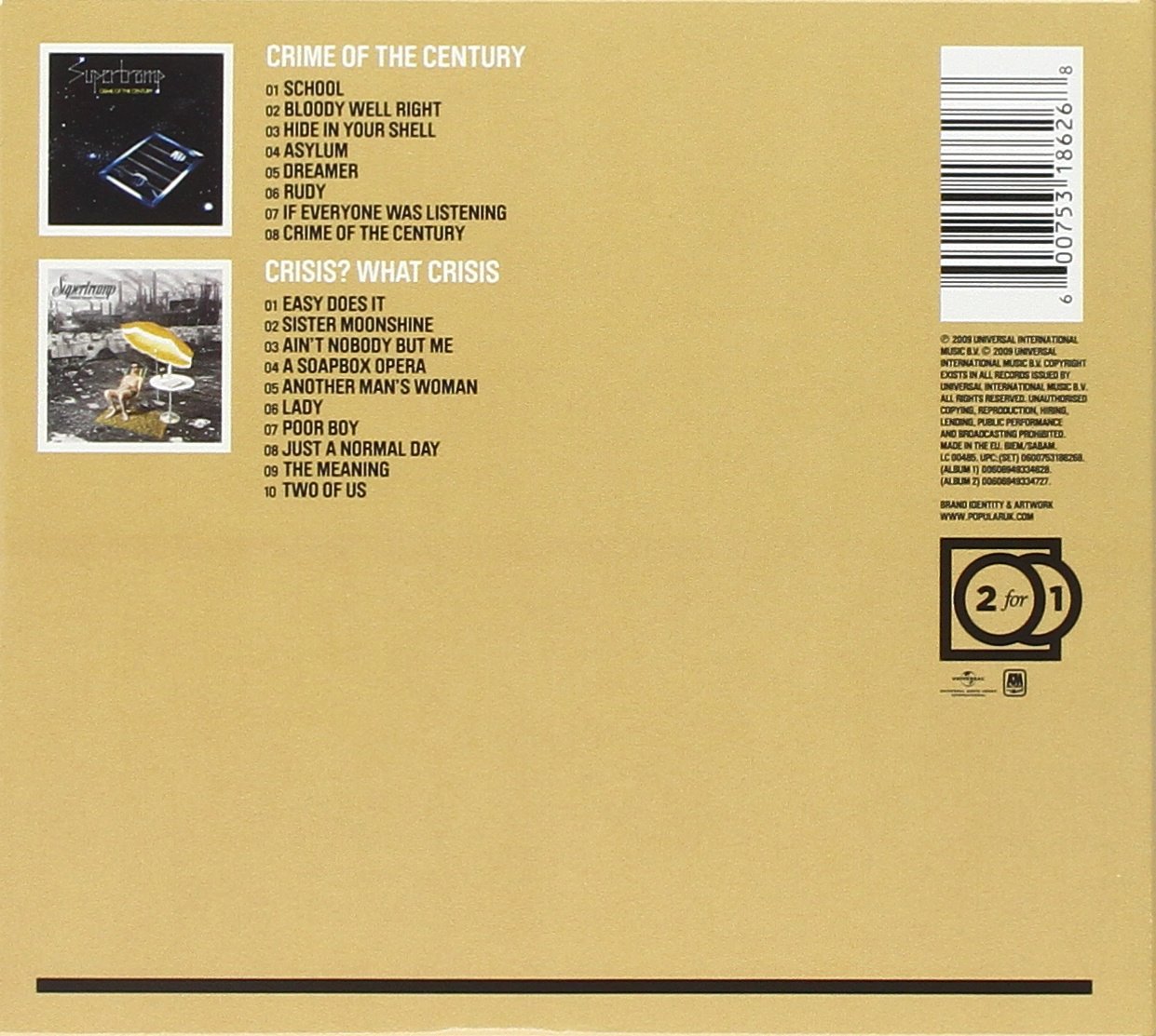 Crime of the Century - Crisis What Crisis? Classic Rock Vinyl LP Album - Perfect for Music Collectors & 70s Rock Enthusiasts