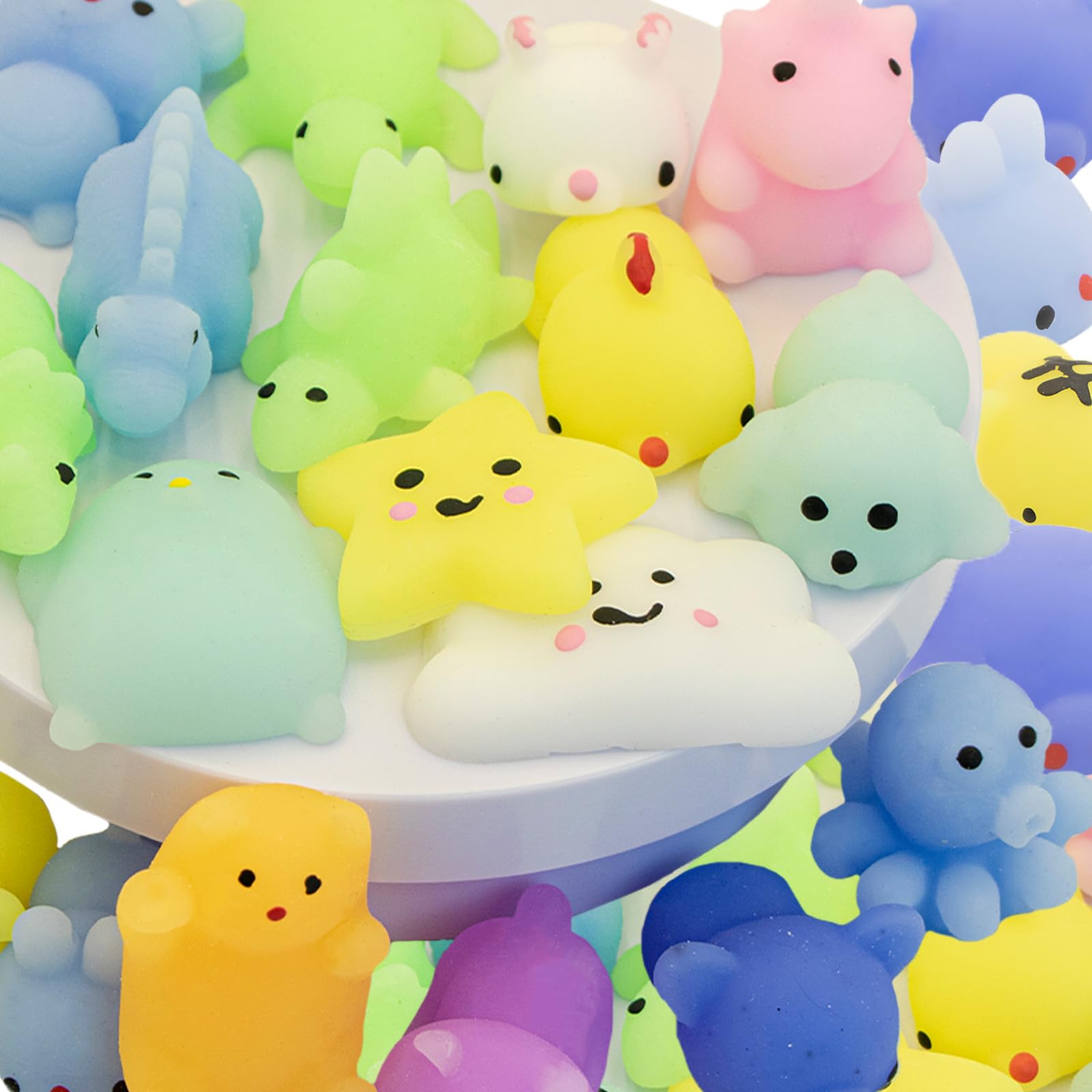18-Piece Tiny Mochi Squishy Toys for Kids Ages 3+ - Kawaii Squishy Animals, Party Favors & Stress Relief Toys - Perfect for Birthday Gifts, Classroom Prizes, Goodie Bags & Sensory Play