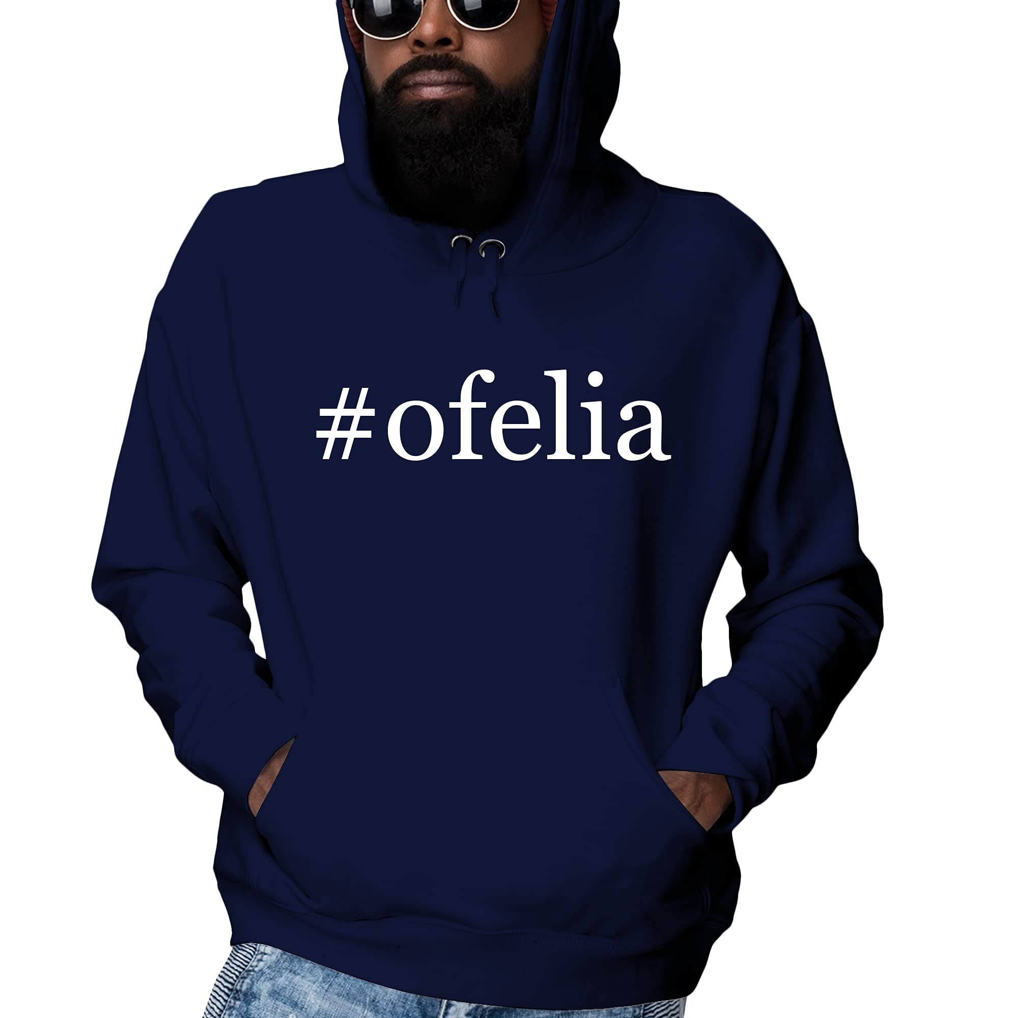 #Ofelia Men's Ultra Soft Hashtag Hoodie Sweatshirt - Cozy Pullover for Casual Wear, Gym & Lounge