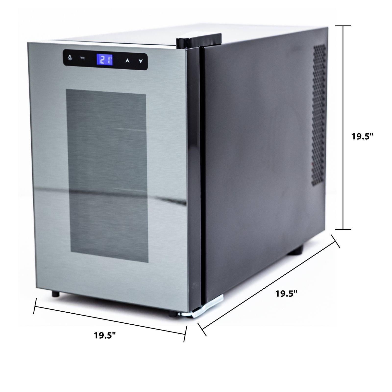 Avanti WCT6C4S 6 Bottle Wine Cooler Refrigerator - Compact Freestanding Beverage Chiller for White & Red Wine, Perfect for Home, Kitchen, Bar, or Office Use
