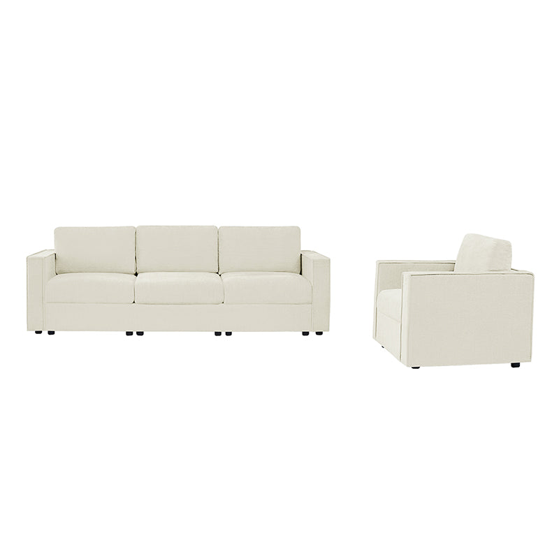 Dilcia 3-Piece Slipcovered Sofa Set - Modern Living Room Furniture with Removable Covers for Easy Cleaning | Perfect for Small Spaces, Apartments & Cozy Home Decor