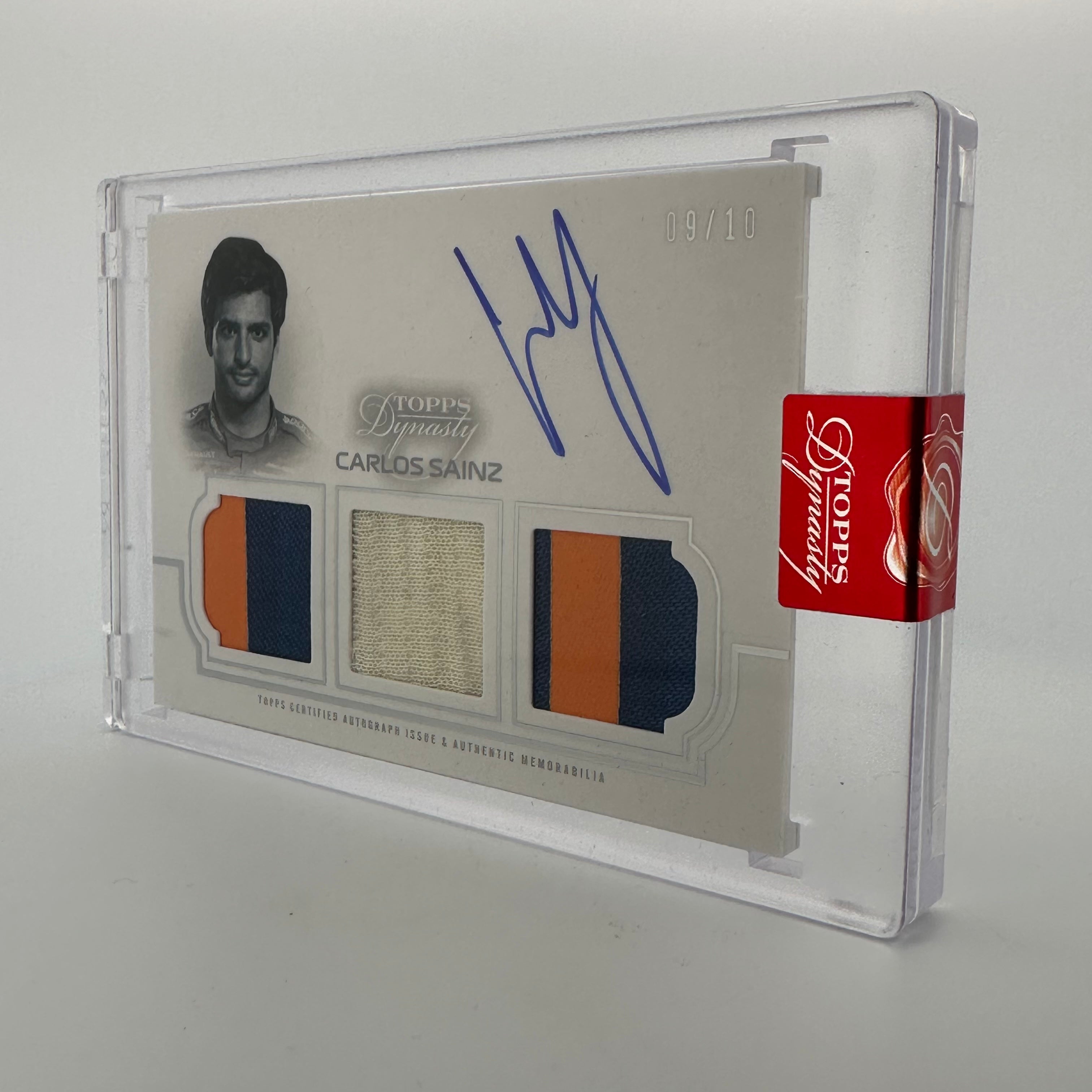 2020 Carlos Sainz Triple Relic Autograph Card #TRA ICS - 09/10 Silver Edition - Perfect for F1 Collectors and Racing Memorabilia Fans