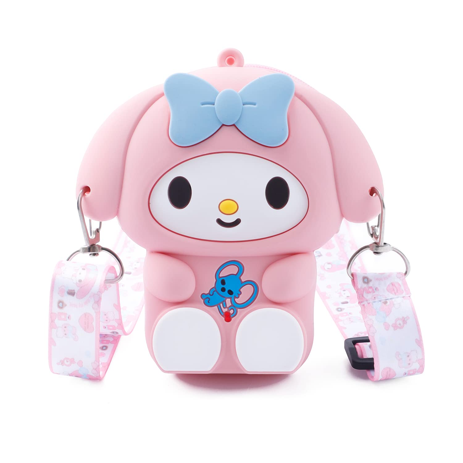 Cute Cartoon Kitty Wallet with Lanyard - Kawaii Zipper Coin Purse for Girls & Teens - Anime Inspired Gift for School, Travel & Shopping