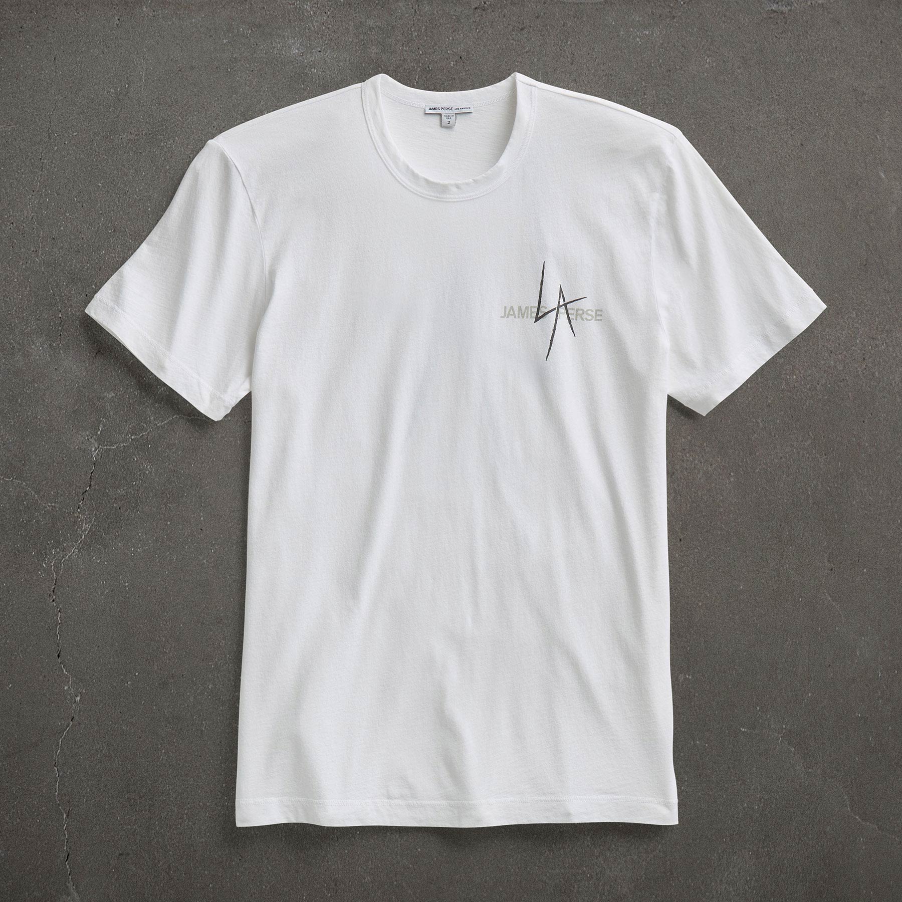JP x LA Short Sleeve Crew Neck T-Shirt for Men - Soft Cotton Casual Tee - White - Perfect for Streetwear, Summer Outfits & Everyday Wear