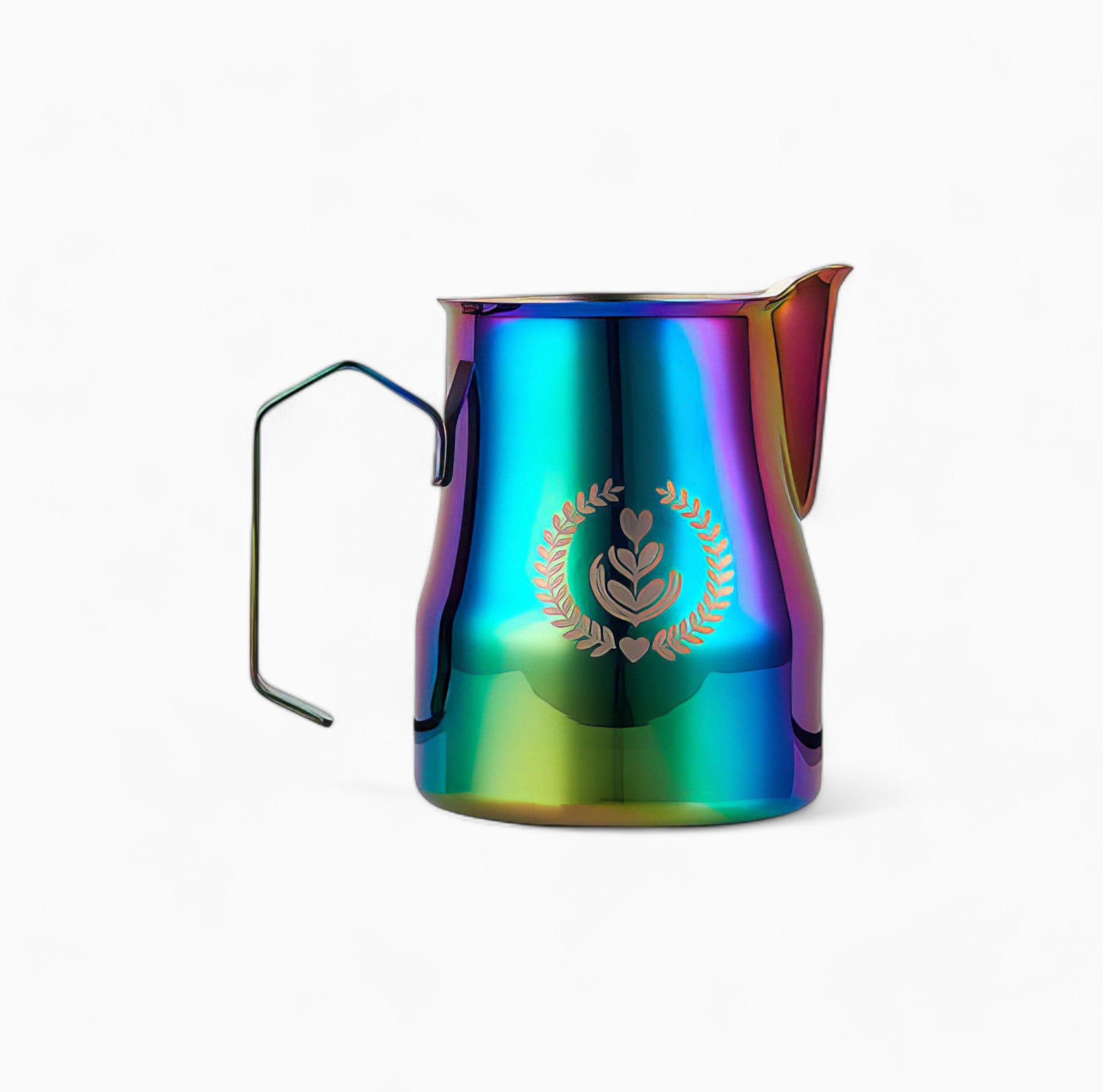 Premium Non-Stick Latte Art Milk Pitcher for Cappuccino & Coffee - Barista-Grade Stainless Steel Frothing Jug for Perfect Milk Foam & Latte Designs - Ideal for Home Baristas & Coffee Shops