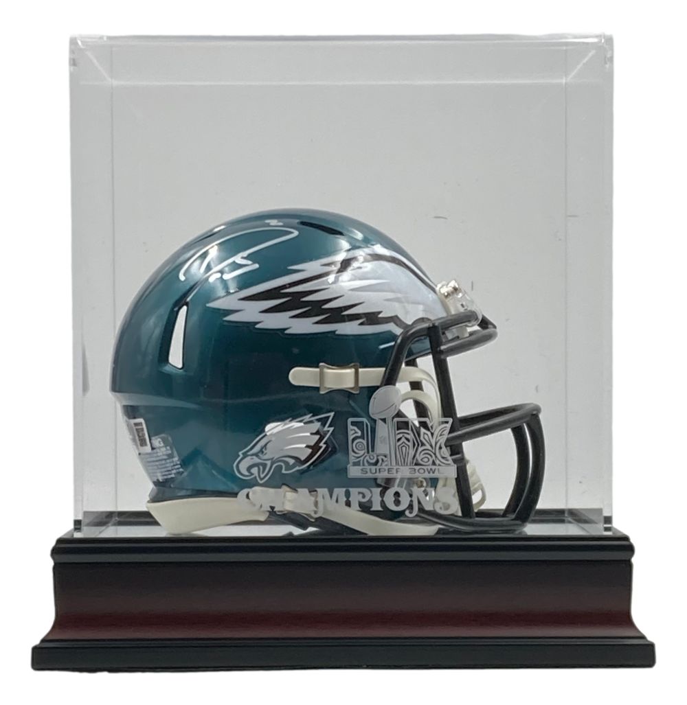 Darius Slay Autographed Philadelphia Eagles Mini Helmet with Super Bowl 59 LIX Case - Signed NFL Collectible for Eagles Fans, Sports Memorabilia Display, and Football Gift Idea