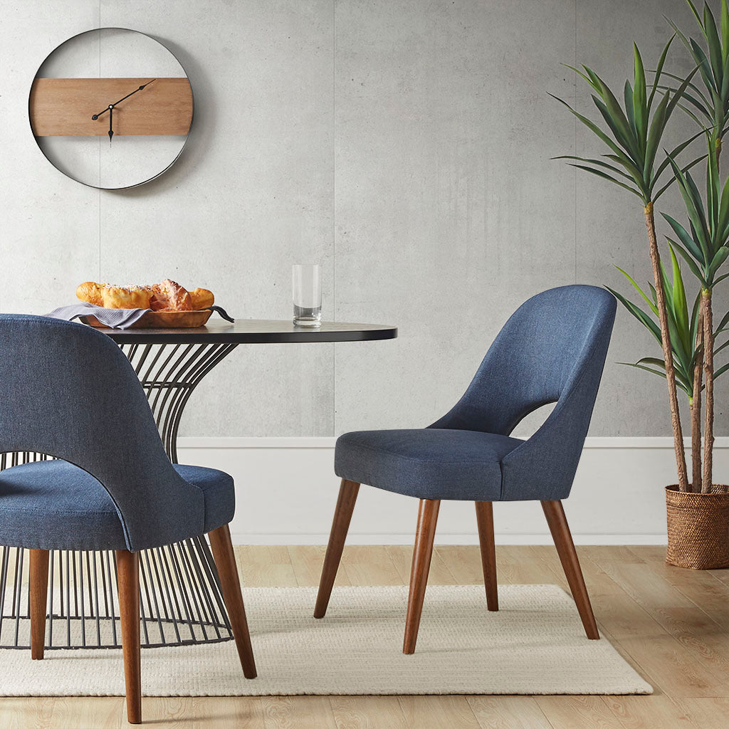 Modern Dining Side Chairs Set of 2 - Sturdy Wooden Kitchen Chairs with Padded Seat - Perfect for Dining Room, Breakfast Nook, Small Spaces & Home Office