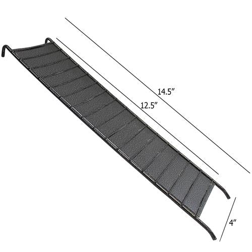 Heavy Duty Solid Metal Ladder - 5 Step Steel Folding Ladder for Home, Garage & Warehouse - Non-Slip Safety Ladder for Indoor/Outdoor Use
