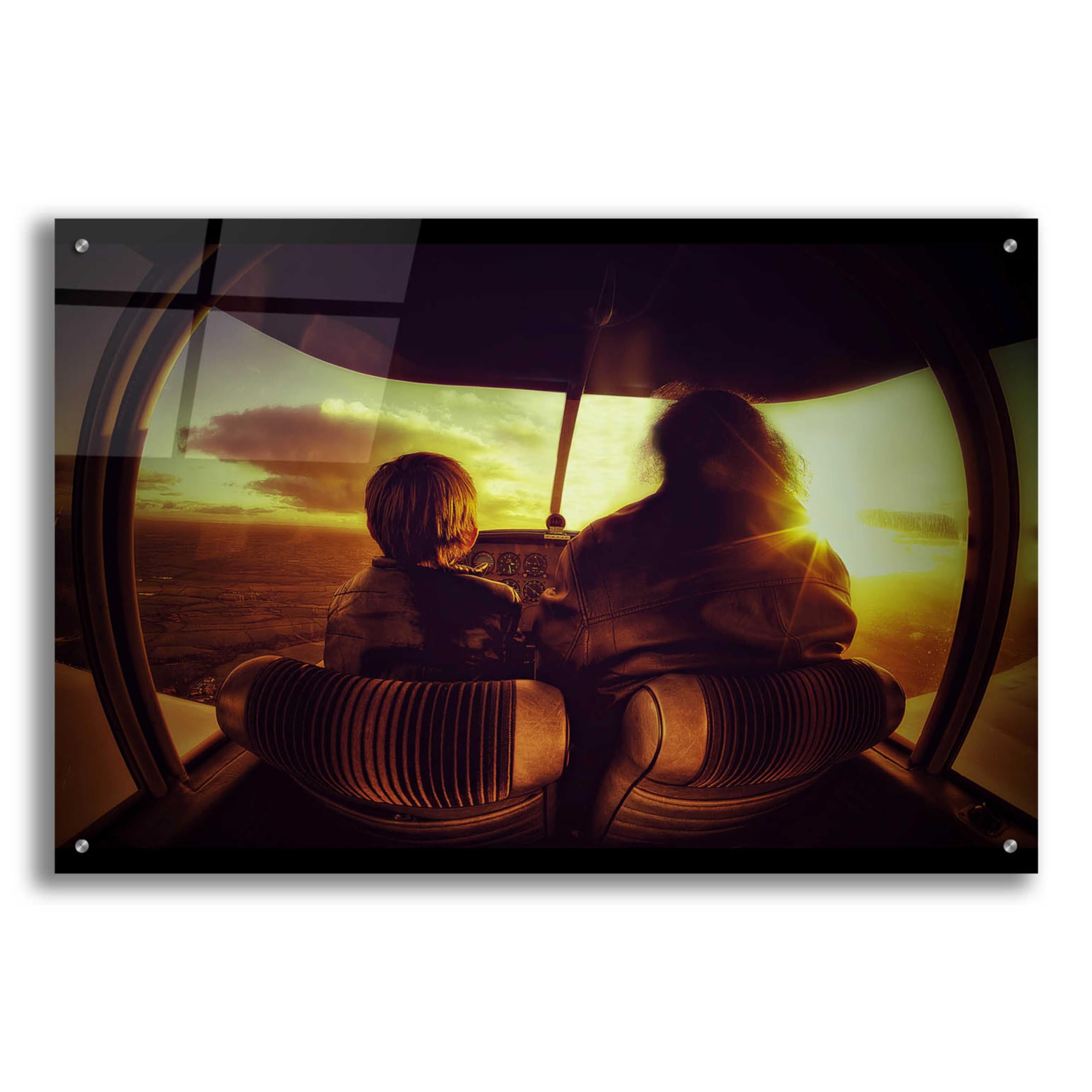 Epic Art 'Le Petite Prince' by Sebastien Lory - Premium Acrylic Glass Wall Art Print 36x24 Inches - Modern Home Decor for Living Room, Bedroom & Office