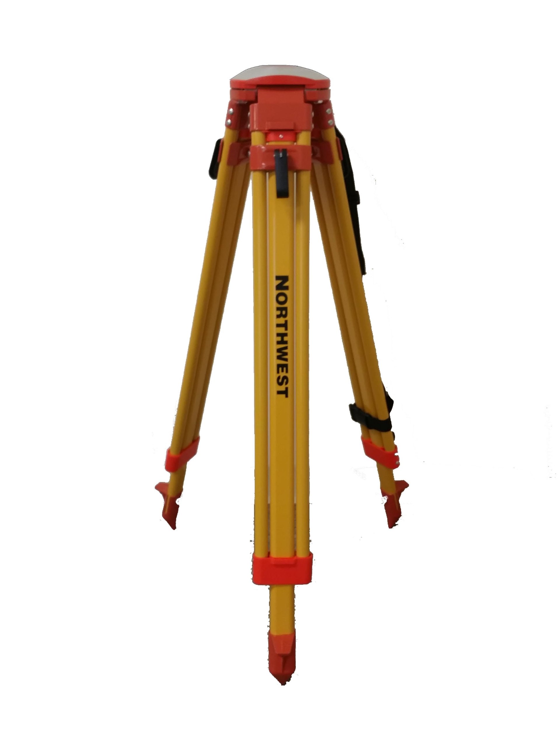 NWI NAT94 Contractors Dome Head Quick Clamp Powder Coated Yellow Tripod Stand - Heavy Duty Support for Construction, Photography & Surveying Equipment
