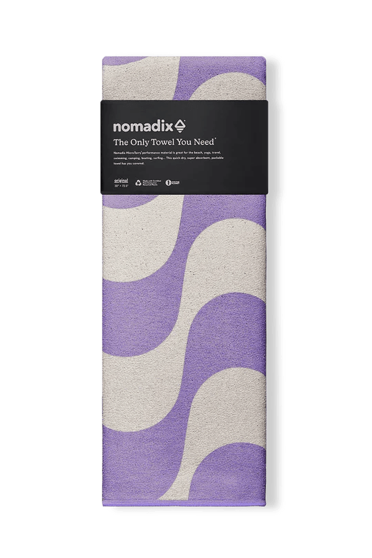Nomadix Original Quick-Dry Travel Towel - Copacabana Lavender | Lightweight & Super Absorbent Beach Towel for Travel, Yoga, Gym & Outdoor Activities