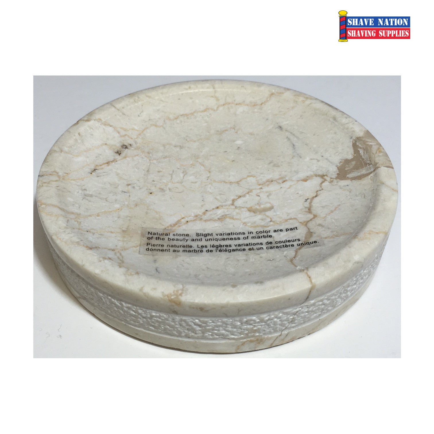 Elegant Champagne Marble Soap Dish #631 - Non-Slip Bathroom Organizer for Sink, Shower & Vanity Countertop