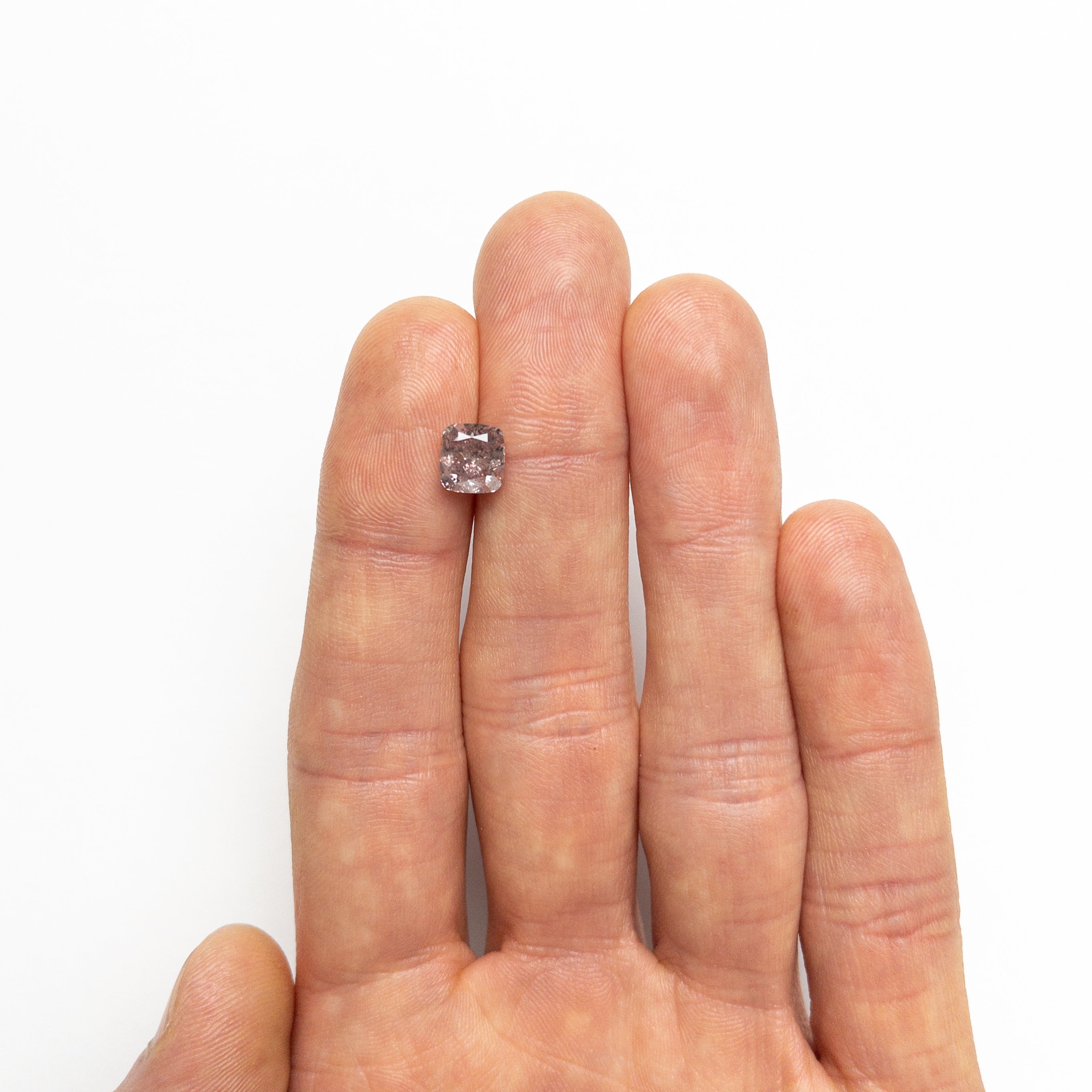 2.03ct GIA Certified Fancy Brownish Purplish Pink Cushion Cut Diamond - 7.11x6.65x4.61mm Brilliant Cut I2 Clarity - Perfect for Engagement Rings & Luxury Jewelry