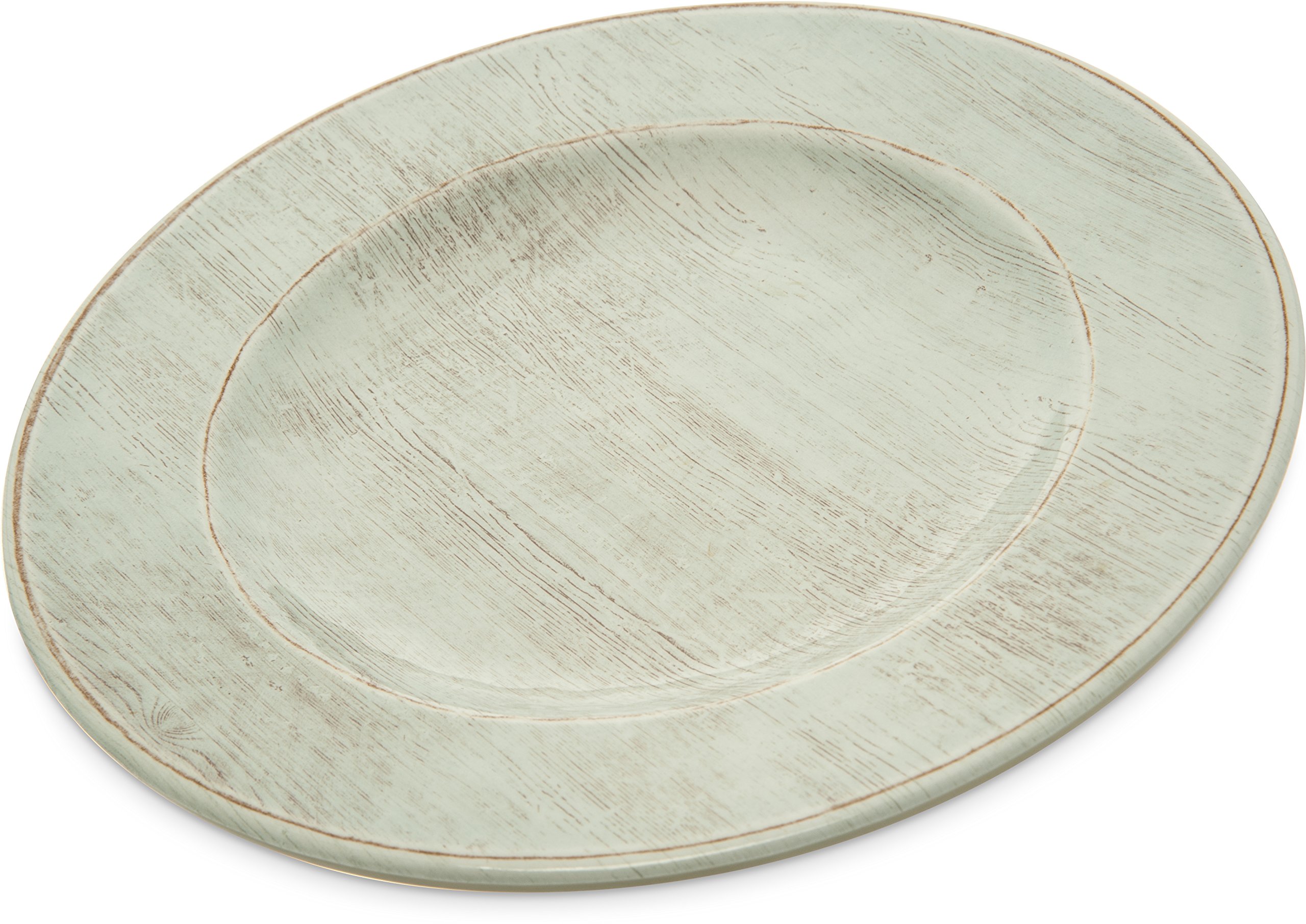 Carlisle FoodService 9-Inch Reusable Melamine Salad Plates with Rim - Durable for Home, Restaurant & Catering (Pack of 12, Buff Color) - Perfect for Parties, Picnics & Everyday Dining