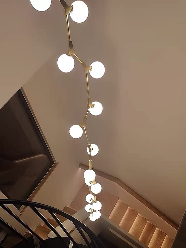 Modern Ceiling Pendant Light - Creative Vines Chandelier for Villa, Staircase & Hotel Decor | Art Deco Hanging Lamp for Duplex Apartments & Luxury Spaces | Perfect for Living Room, Dining Area & Entryway Lighting