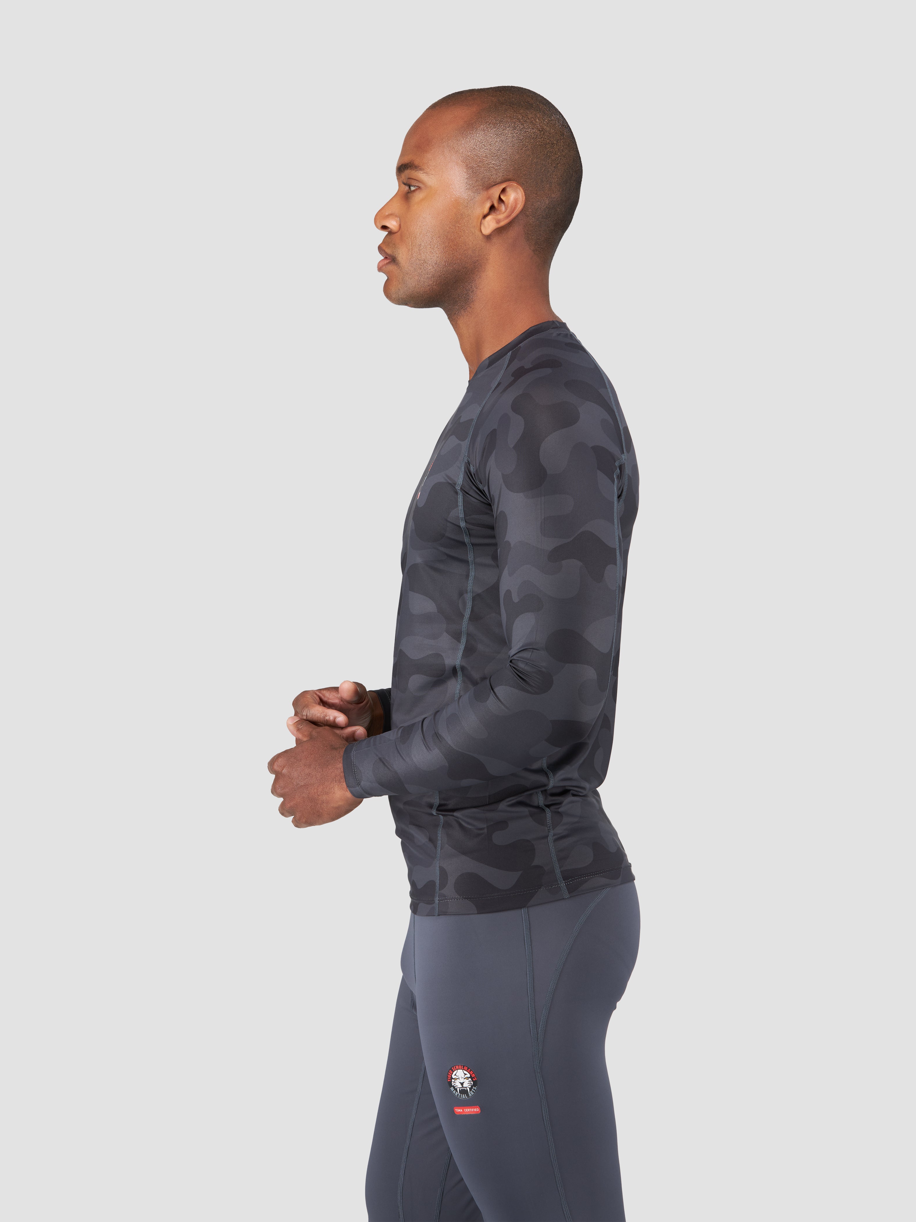 Rebel Camouflage Rash Guard - UPF 50+ Sun Protection for Surfing, Swimming & Outdoor Sports