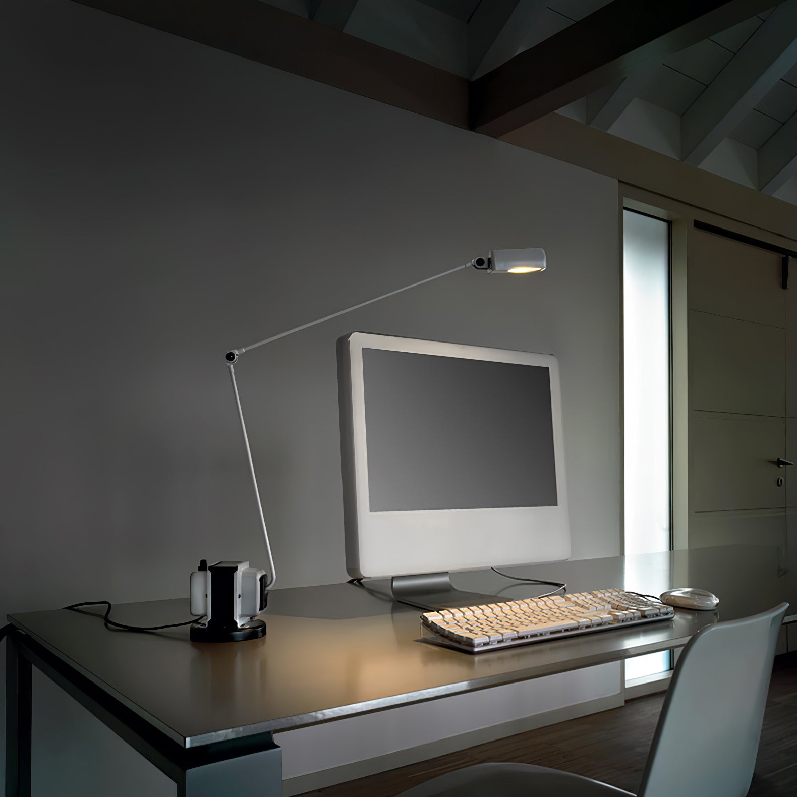 Dynamo Table Lamp - Modern LED Desk Light with Adjustable Brightness, Perfect for Home Office, Study, and Bedroom Reading