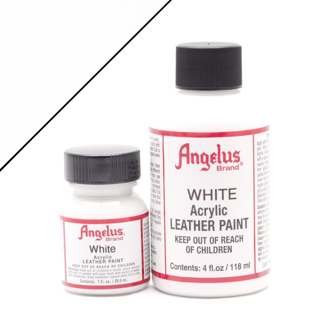 ANGELUS Acrylic Leather Paint - 4 fl oz Bottle for Leather Shoes, Bags & Jackets - Premium Waterproof Leather Dye for DIY Craft & Repair Projects