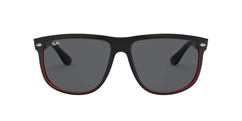 Matte Black on Red Transparent/Dark Grey