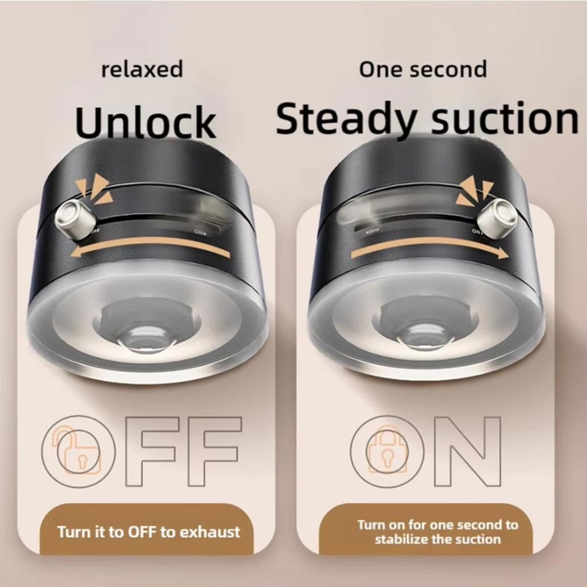 360° Foldable Magnetic Vacuum Phone Holder - Strong Electric Suction Car Mount with Double-Sided Swivel Stand | Hands-Free for Car, Office, Gym & Kitchen | Universal for iPhone, Samsung & Smartphones (Black) - Perfect for Driving, Cooking & Workouts
