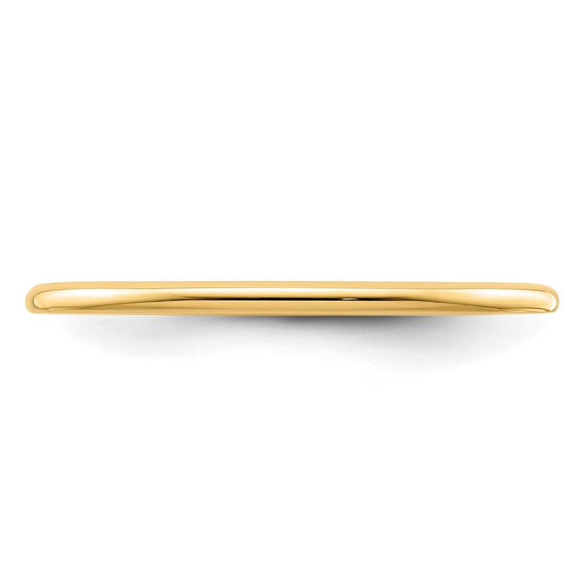 14K Gold Stackable Band Ring for Women & Men - Half Round Design in Rose, White & Yellow Gold | Multiple Sizes & Widths | Perfect for Layering, Stacking & Everyday Wear