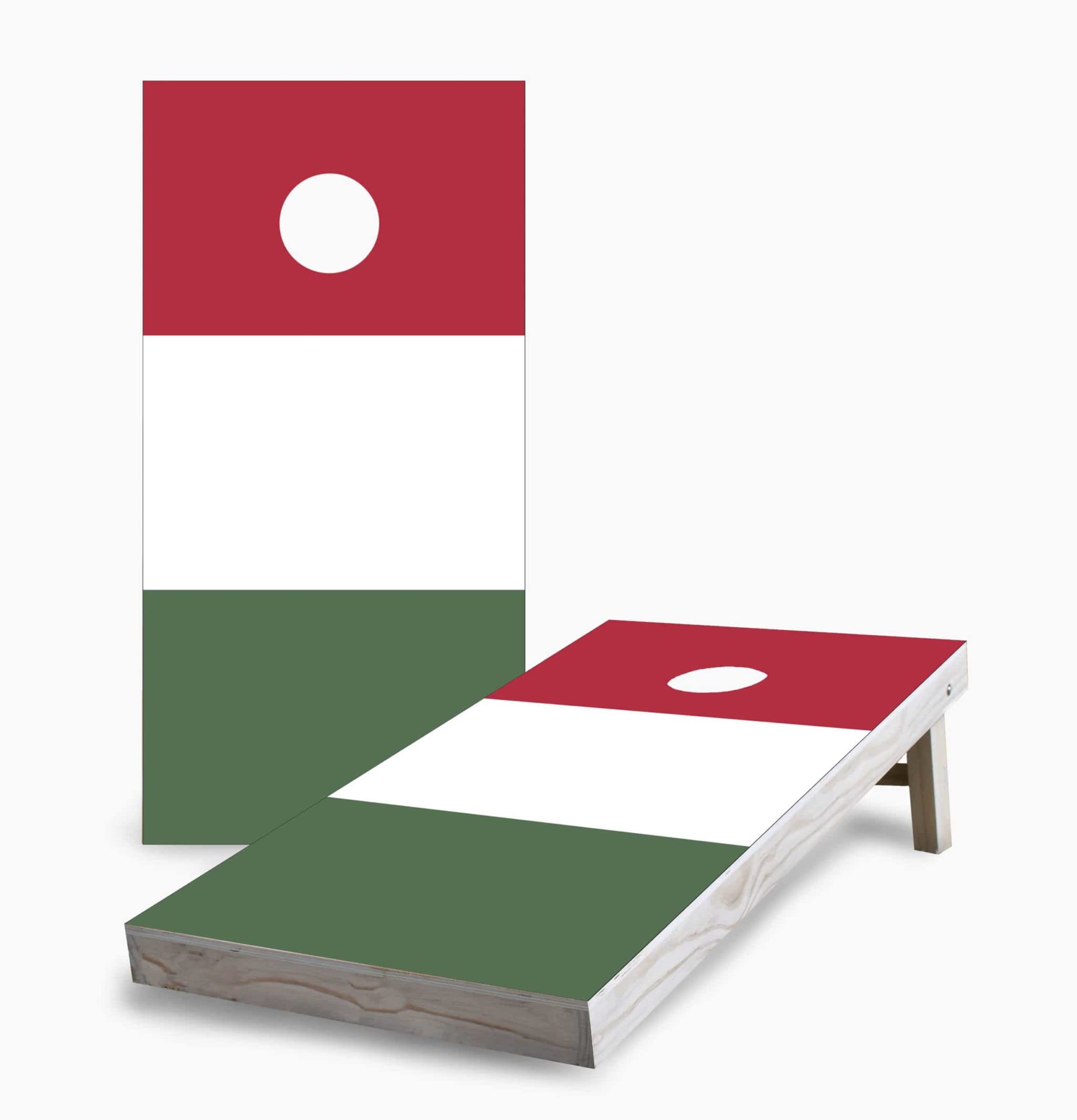 Premium Hungarian Flag Corn Hole Board Game Set - 2 Boards, 8 Bags & Accessories for Outdoor Parties, Tailgating & Backyard Fun