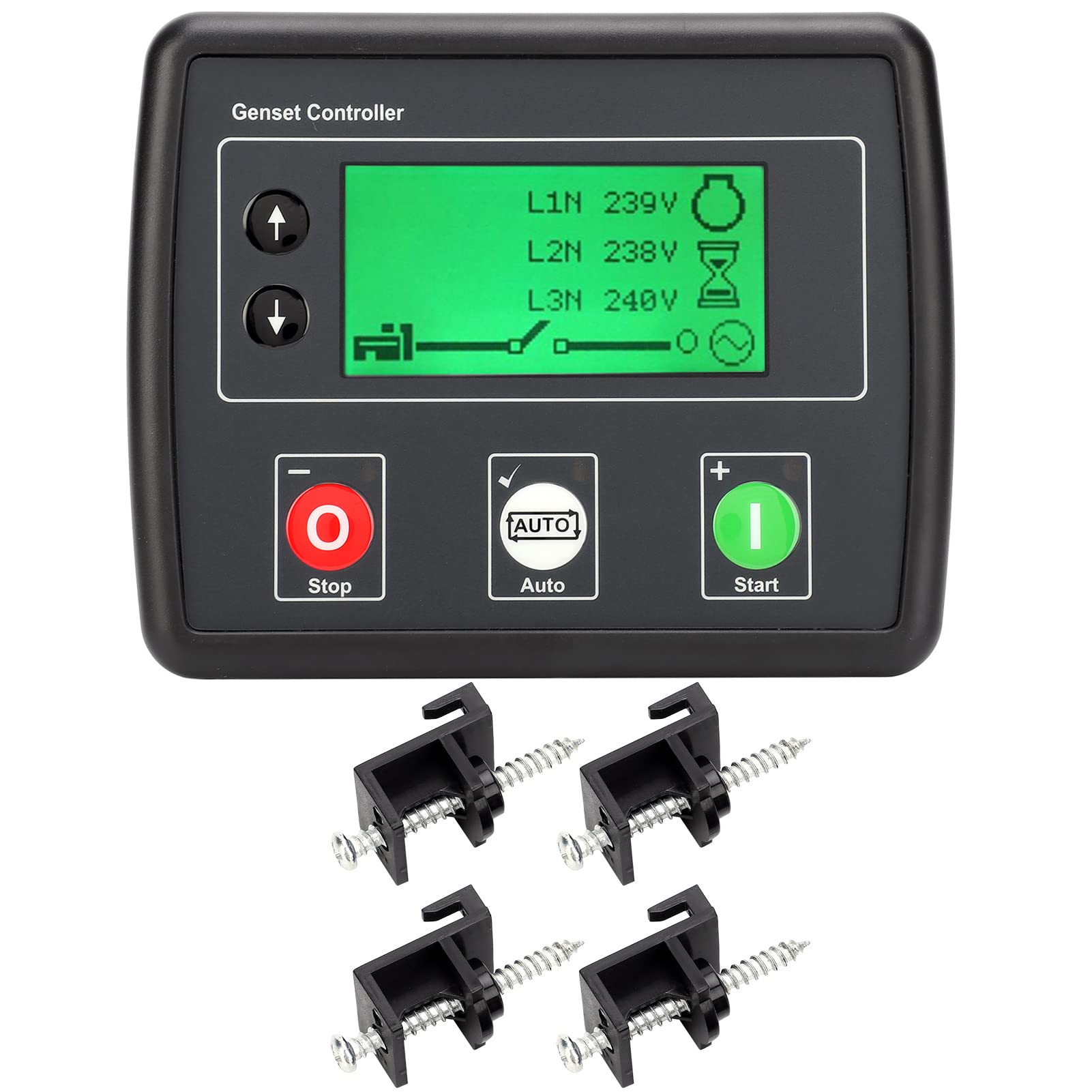 DSE4520 Engine Auto Start Control Module with LCD Display - Battery Backup & Mains Failure Protection for Generators, Power Plants, and Industrial Equipment