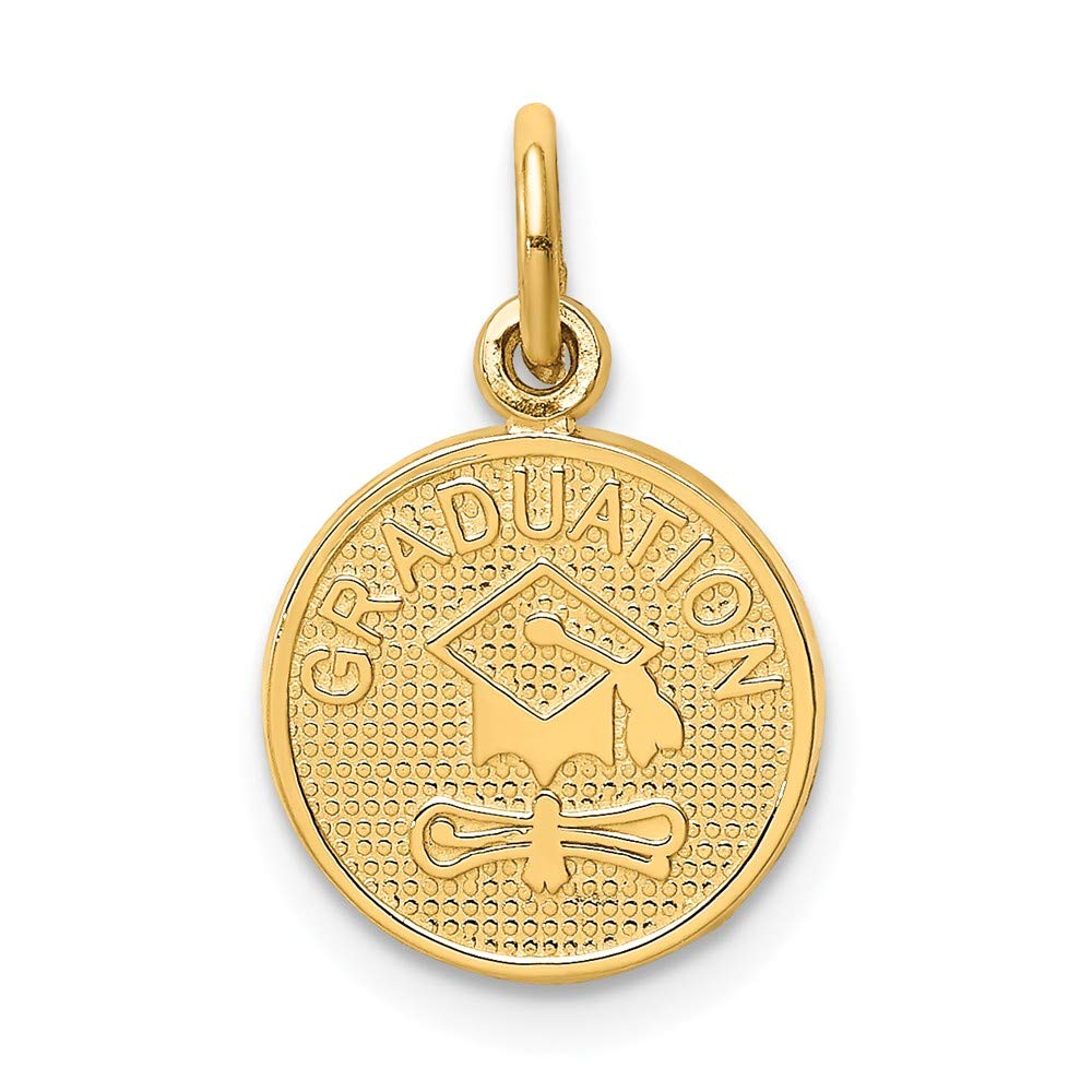 14k Graduation Charm Bracelet - 14kt Yellow Gold Pendant for High School & College Graduation Gifts - Perfect for Commencement, Parties & Celebrations