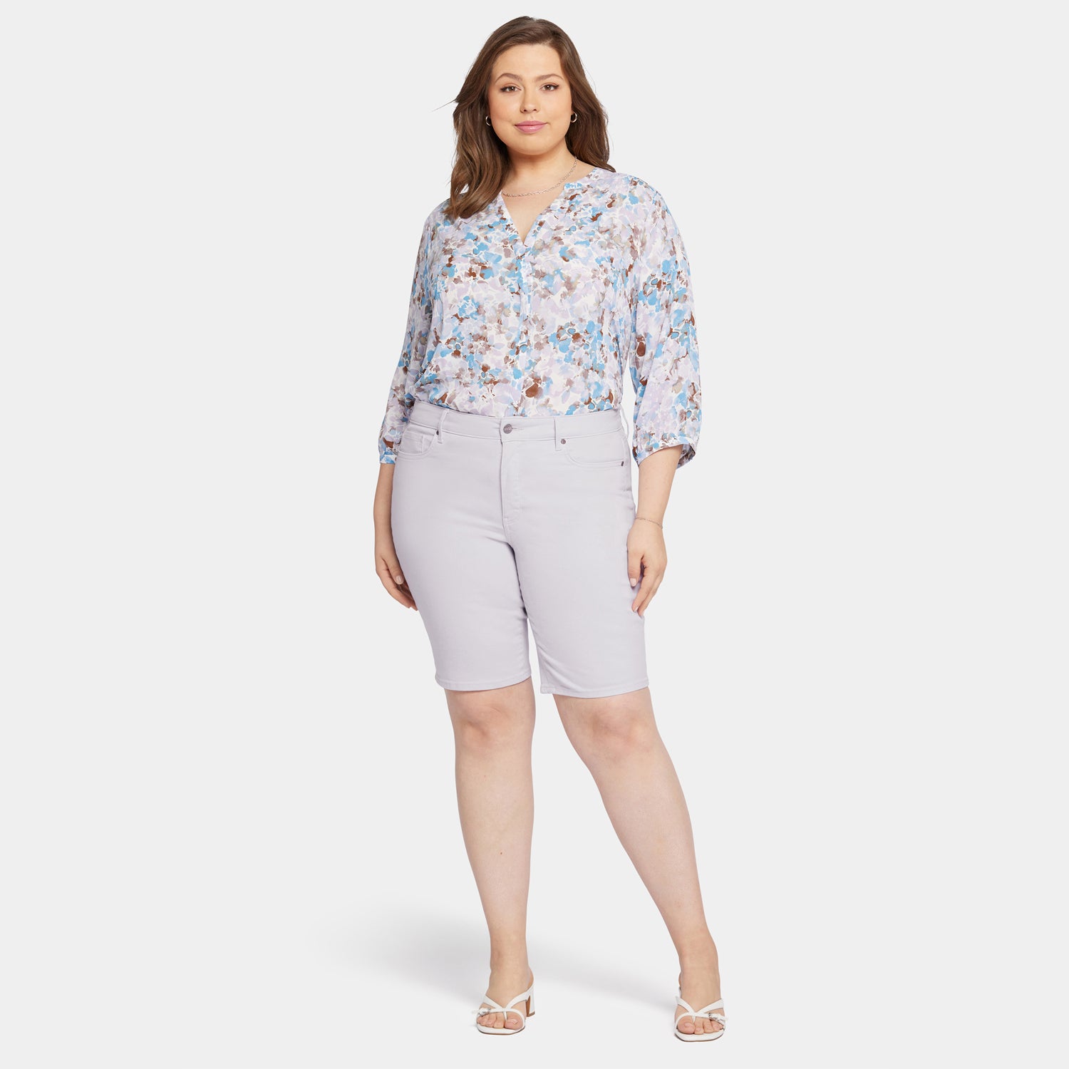 Briella 11 Inch Denim Shorts for Women - Plus Size High Waisted Stretch Jean Shorts - Comfortable & Trendy Summer Fashion - Perfect for Casual Outings, Beach Trips & Music Festivals