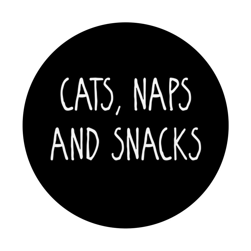Cat Naps and Snacks - Funny Feline Lover T-Shirt for Cat Owners | Perfect Gift for Cat Lovers, Cat Mom & Dad | Wear to Vet Visits, Cat Cafes & Pet Events
