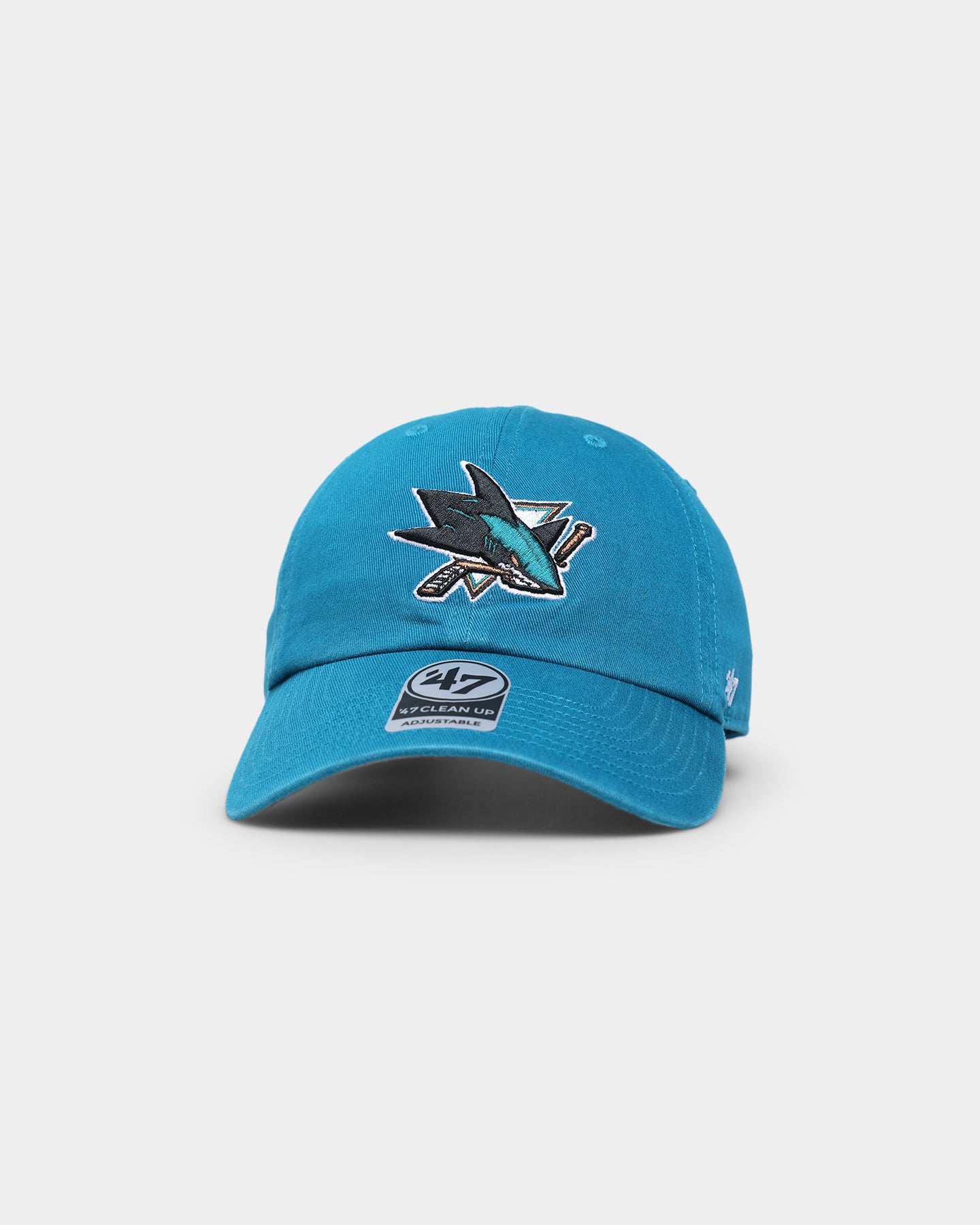 47 Brand San Jose Sharks Clean Up Strapback Dark Teal Hat - Adjustable Snapback Cap for Men & Women - Perfect for Hockey Games, Sports Events & Casual Wear