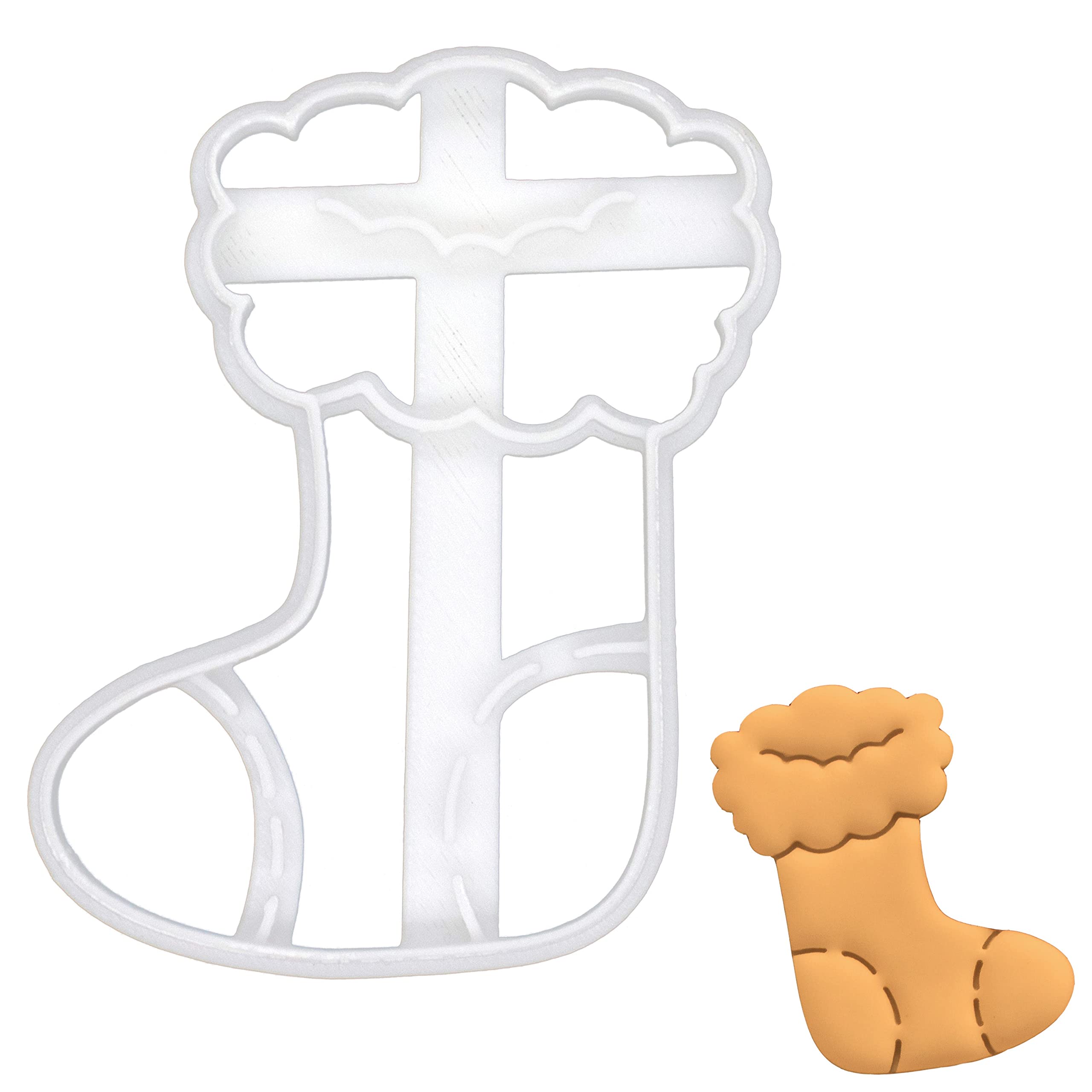 Christmas Stocking Cookie Cutter - 3D Printed Baking Tool for Holiday Cookies, Gingerbread & Festive Treats - Perfect for Christmas Baking, DIY Gifts & Cookie Decorating