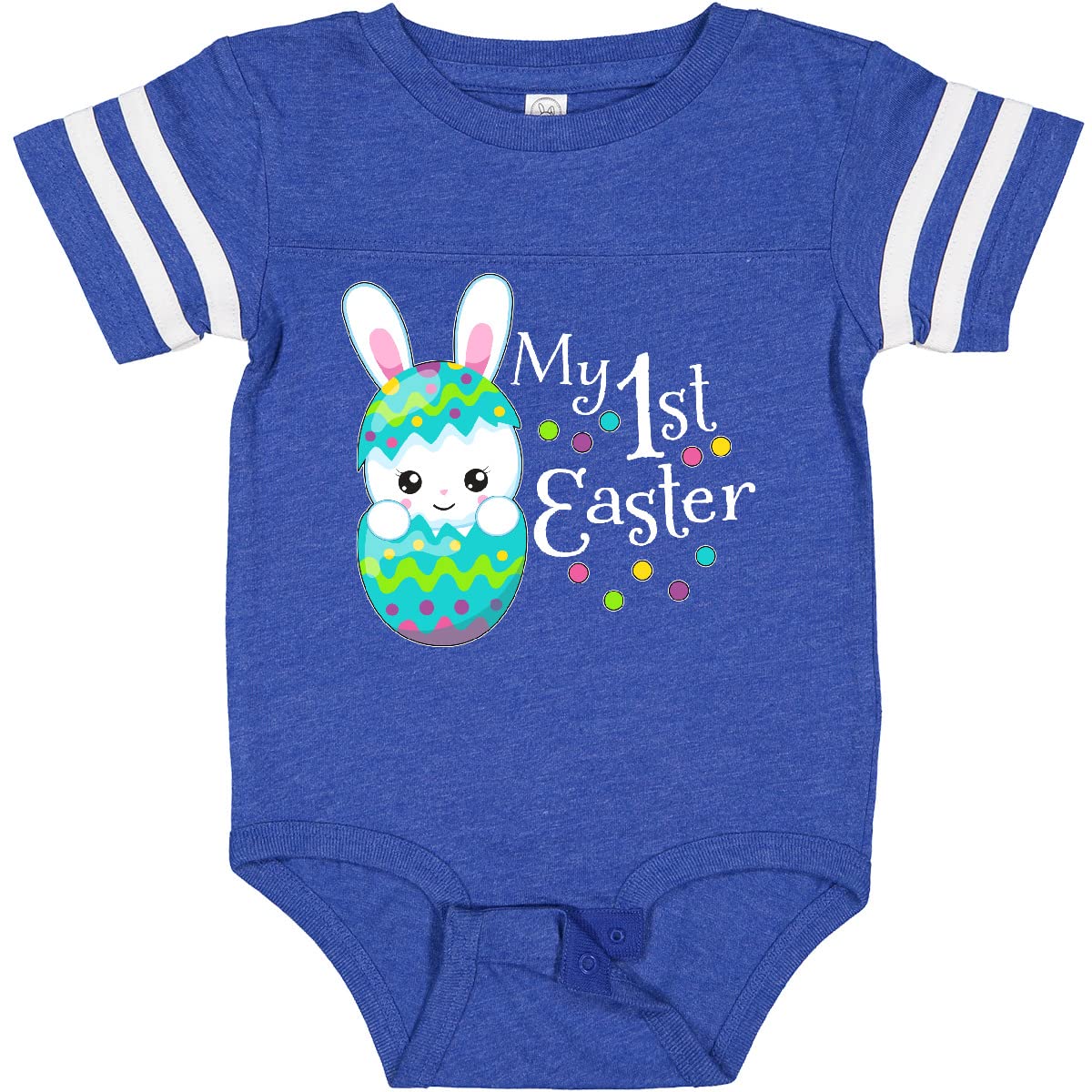Inktastic My First Easter - Bunny in an Egg Baby Bodysuit | Cute Easter Outfit for Infants & Toddlers | Perfect for Easter Photos, Family Gatherings & Holiday Celebrations