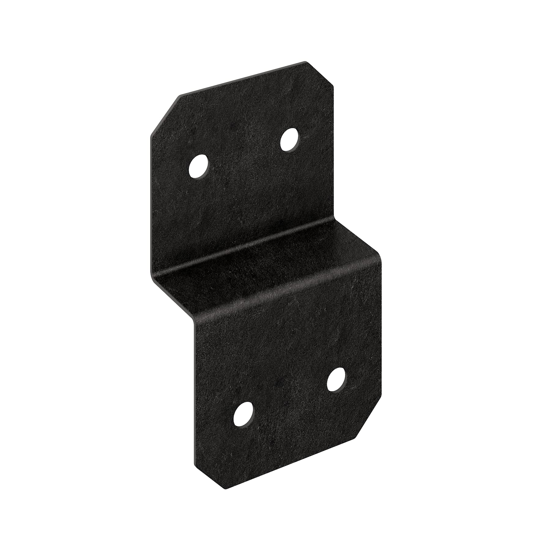 Simpson Strong-Tie Outdoor Accents® Avant Collection™ 5 Inch ZMAX® Black Powder-Coated Deck Joist Tie for Rough 2X Lumber - Pack of 12 - Perfect for Outdoor Deck Construction and Wood Framing Projects