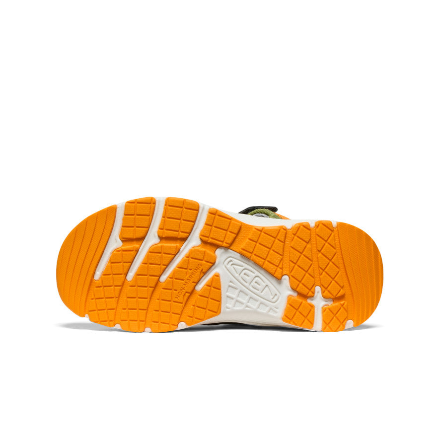 Motozoa Big Kids' Sandals - Forest Night/Bright Marigold | Comfortable & Durable Outdoor Play Shoes for Boys and Girls | Perfect for Beach, Pool, and Summer Adventures
