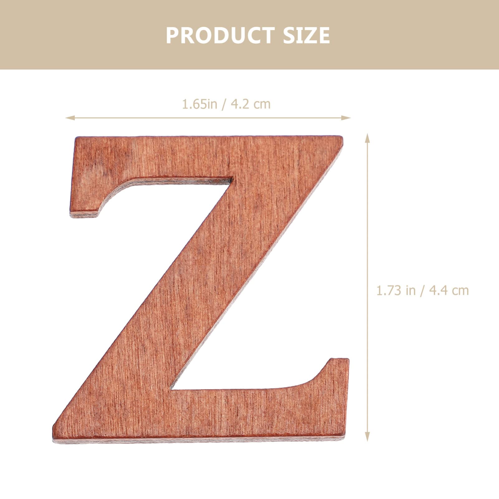 26pcs Brown Wooden Alphabet Letters for DIY Crafts - Wood Slice Art, Home Decor, Wedding, Nursery, Scrapbooking & Party Decoration