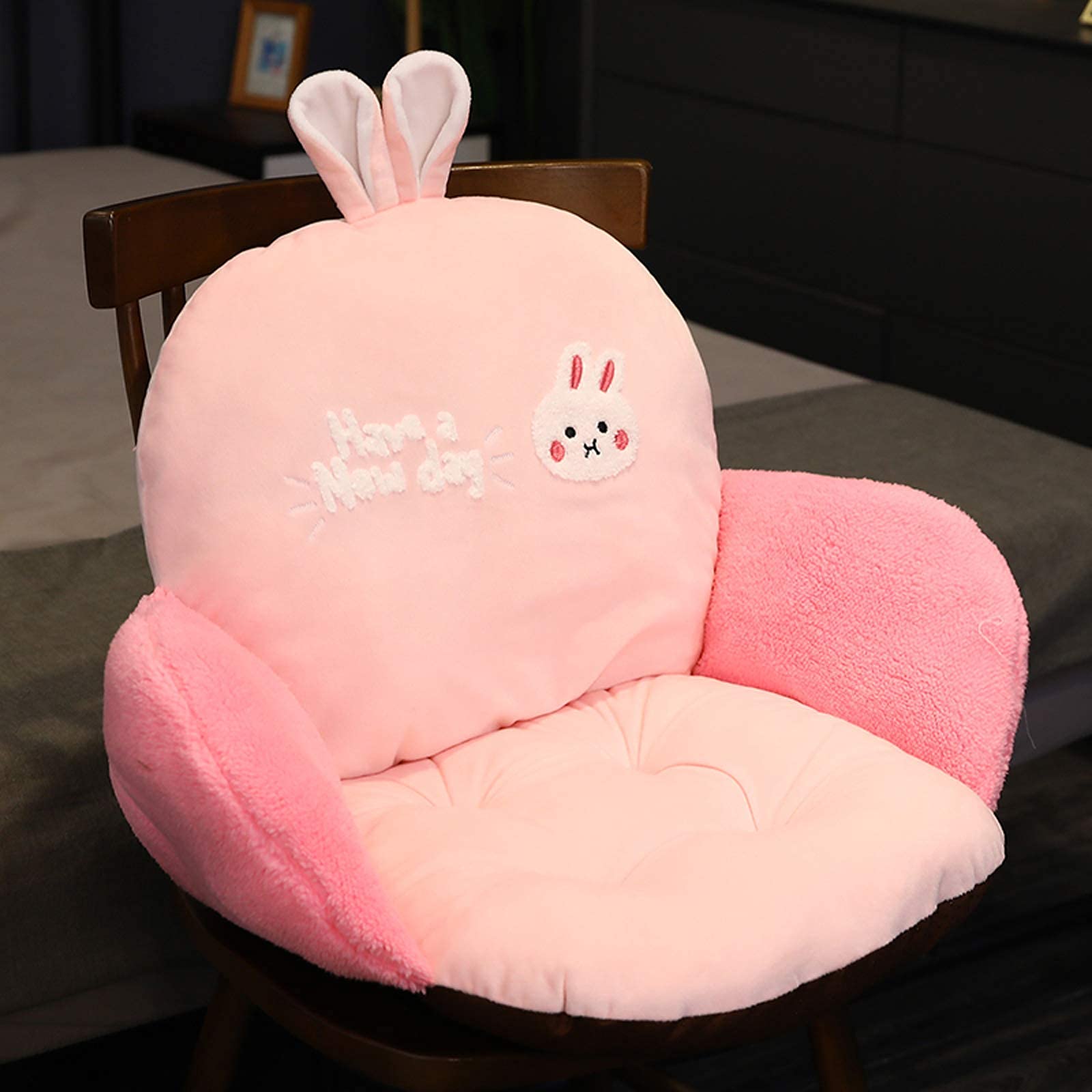 Premium Cotton Square Chair Cushion - Soft Fleece Seat Pad for Office Chairs & Wheelchairs (Cream Color) | Ergonomic Support for Home, Office & Car Use