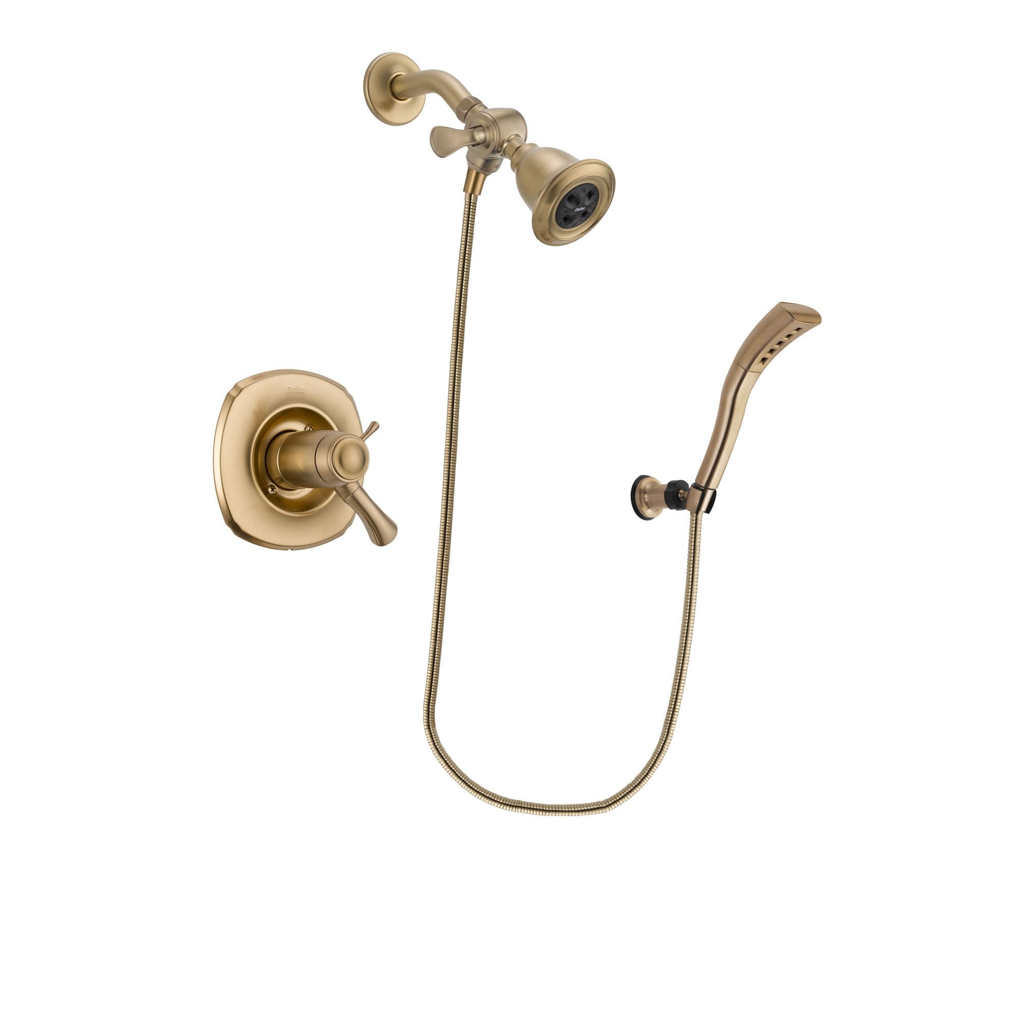 Delta Addison Champagne Bronze Thermostatic Shower System - Water Efficient Showerhead & Wall Mount Handheld Spray with Rough-in Valve DSP3660V - Perfect for Modern Bathroom Renovations & Spa-Like Shower Experiences